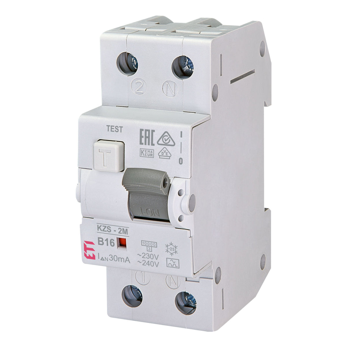 ETI FI-LS-Schutzschalter / Fehlerstromschutzschalter mit integriertem Leitungsschutzschalter / 1P+N / B / C / 10 A / 16 A / 20 A / 25 A
