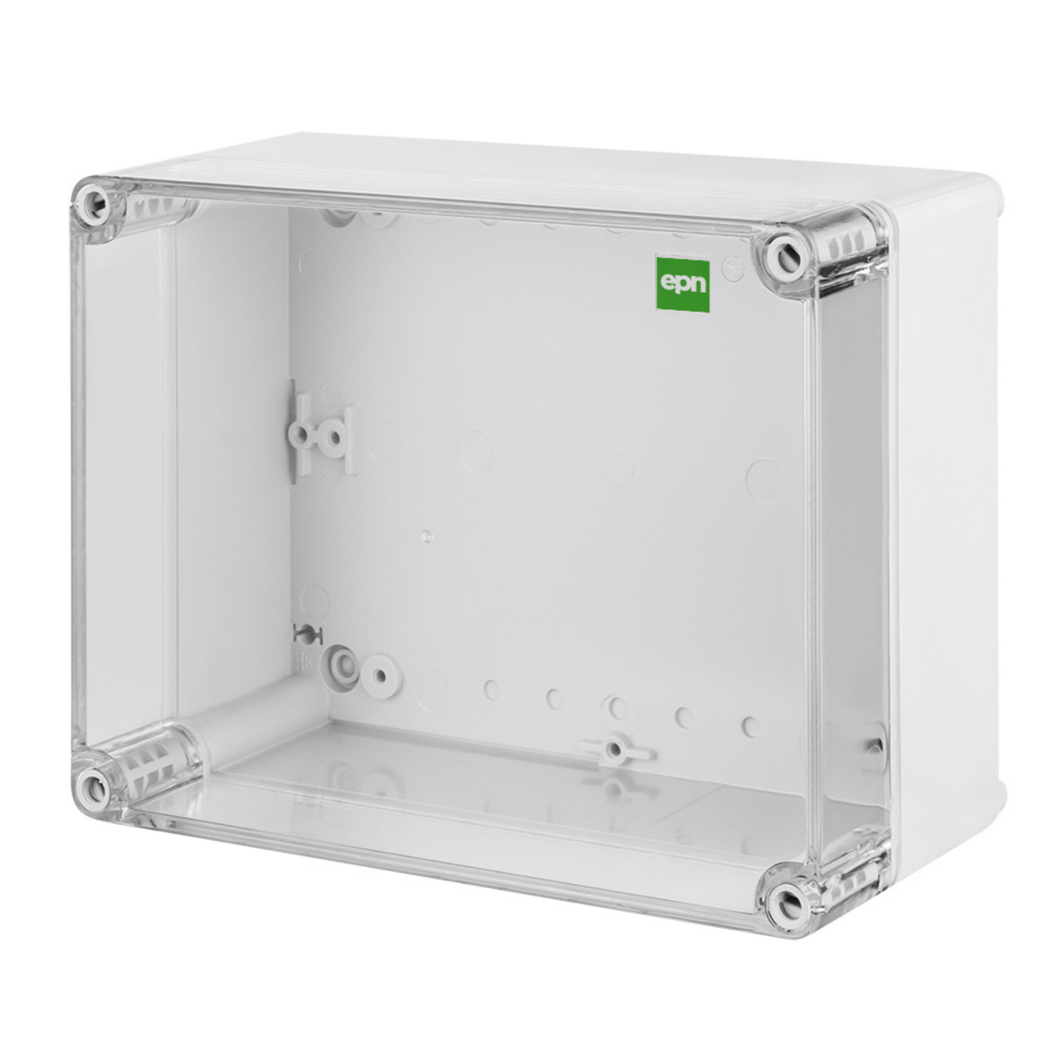 Hochwertige Abzweigdose / Industriebox / Leergehäuse / IP65 / grau mit transparenter Front / 170 x 135 x 107 mm