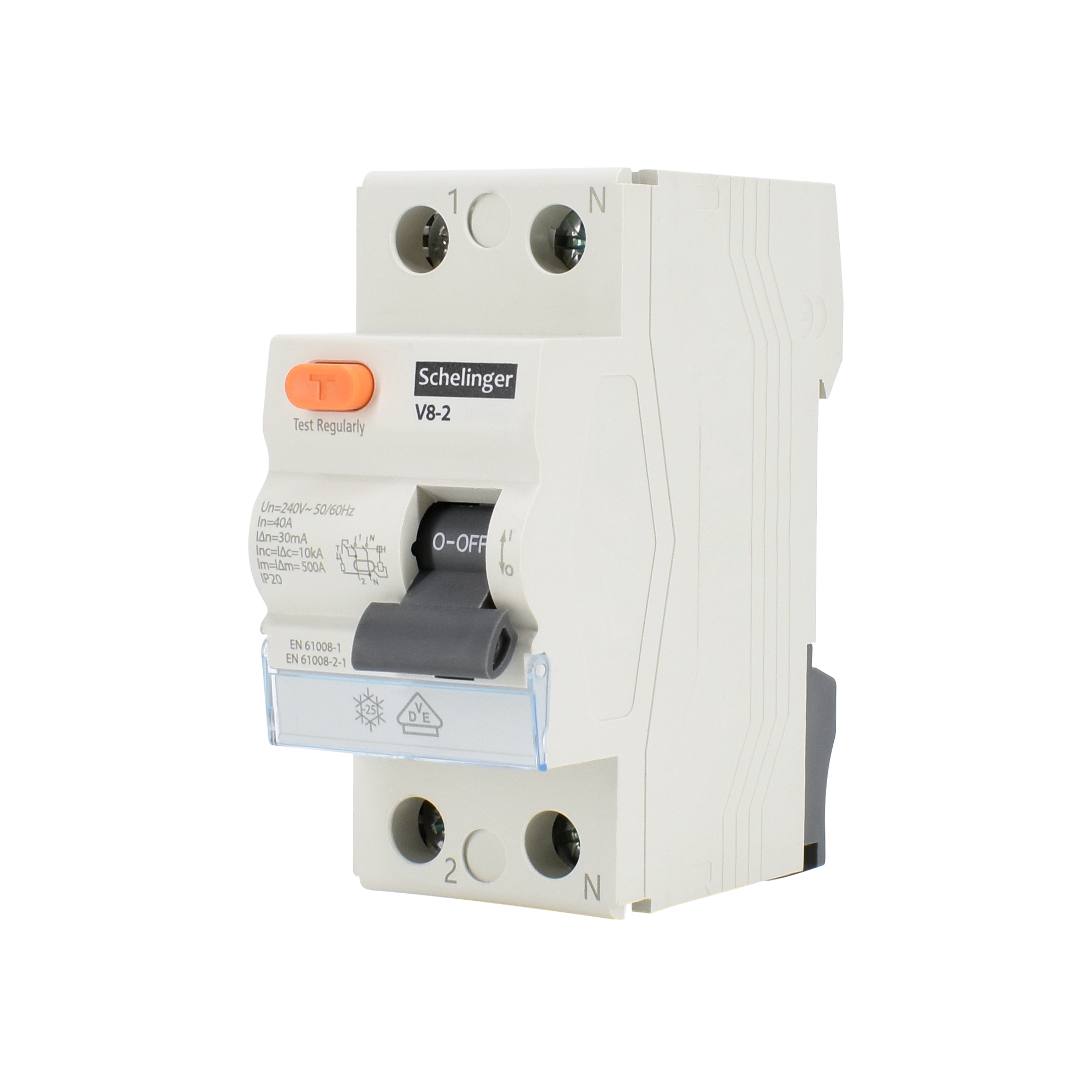 Schelinger Fehlerstromschutzschalter / FI-Schalter / 2-Polig oder 4-Polig / 30mA / 25A / 40A / 63A / VDE geprüft