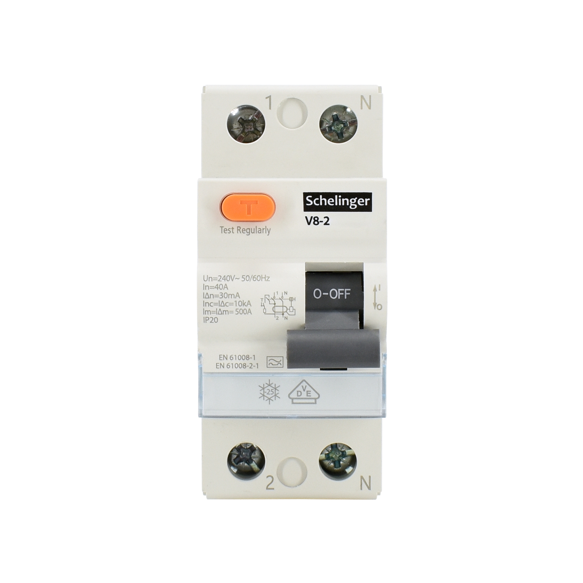 Schelinger Fehlerstromschutzschalter / FI-Schalter / 2-Polig oder 4-Polig / 30mA / 25A / 40A / 63A / VDE geprüft