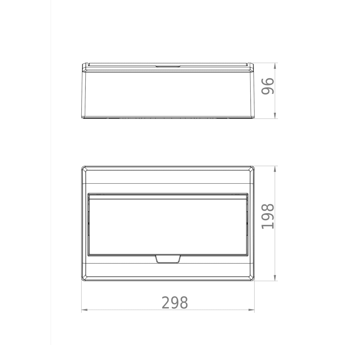 Aufputz und Unterputz / Sicherungskasten / Verteilerkasten / IP 40 / 1-Reihig für 12 Module / mit PE-/N-Klemmen / modernes schwarz