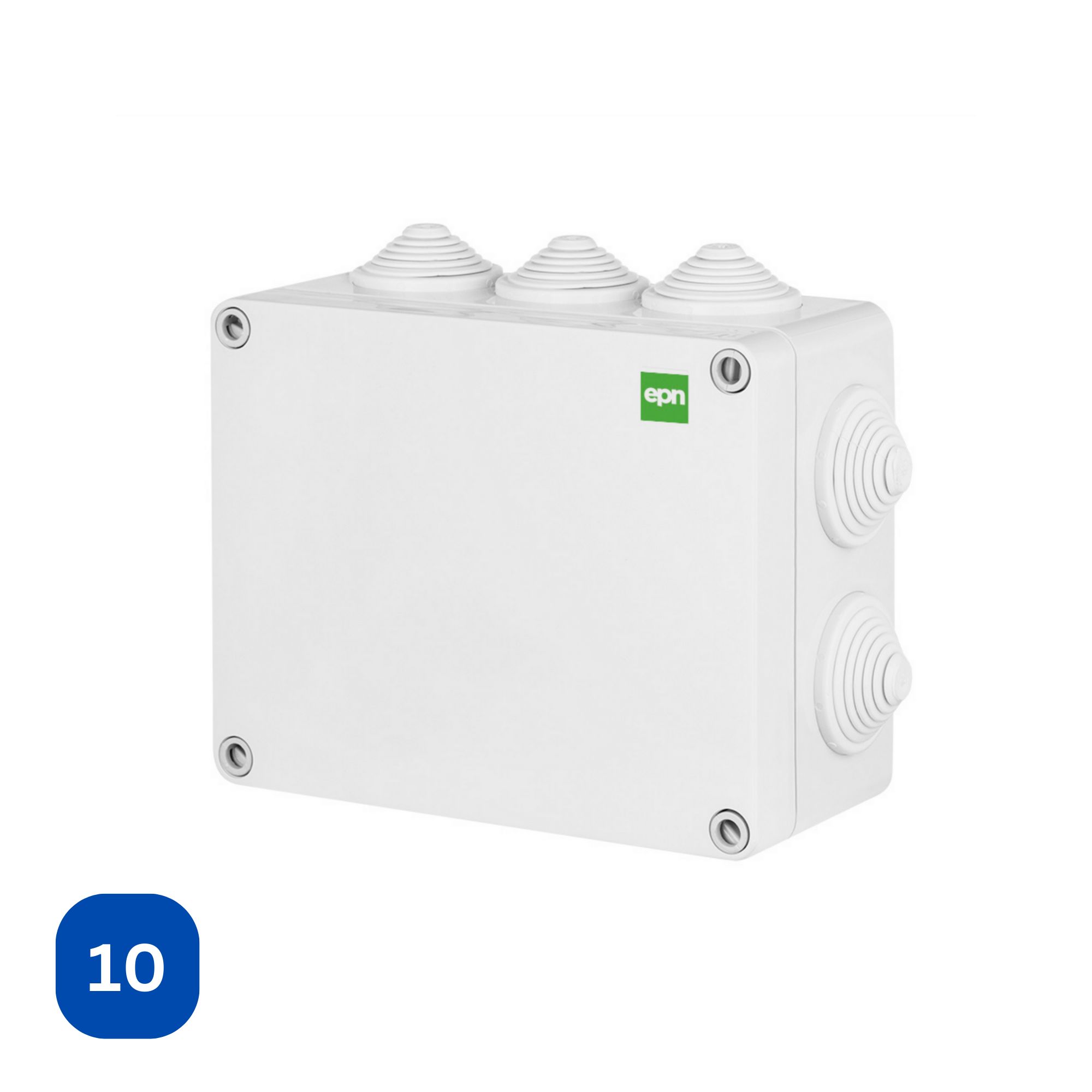 Hochwertige Abzweigdose / Industriebox / Leergehäuse / IP65 / grau mit Dichtungen / Premium-Qualität / 198x163x80 mm (10)