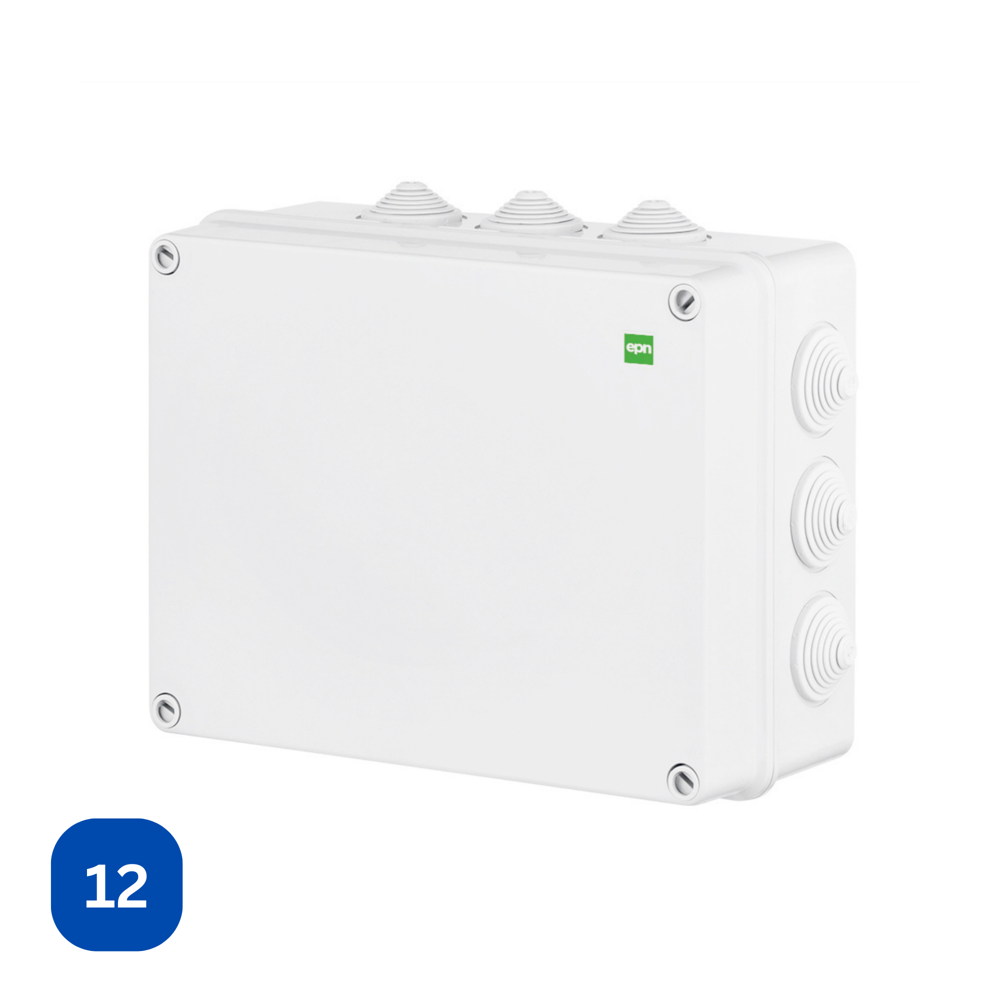 Hochwertige Abzweigdose / Industriebox / Leergehäuse / IP65 / grau mit Dichtungen / Premium-Qualität / 305x244x168 mm (12)