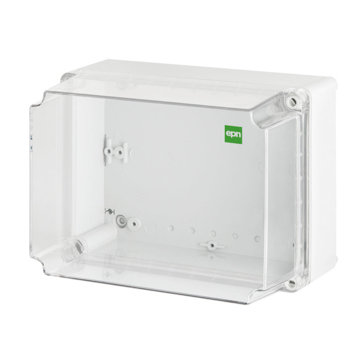 Hochwertige Abzweigdose / Industriebox / Leergehäuse / IP65 / grau mit transparenter Front / 220 x 170 x 146 mm