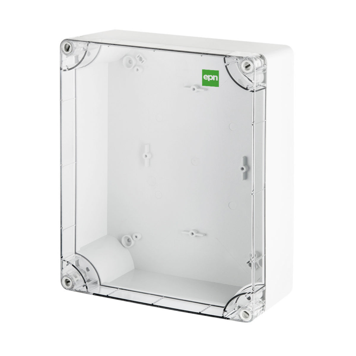 Hochwertige Abzweigdose / Industriebox / Leergehäuse / IP65 / grau mit transparenter Front / 270 x 220 x 106 mm
