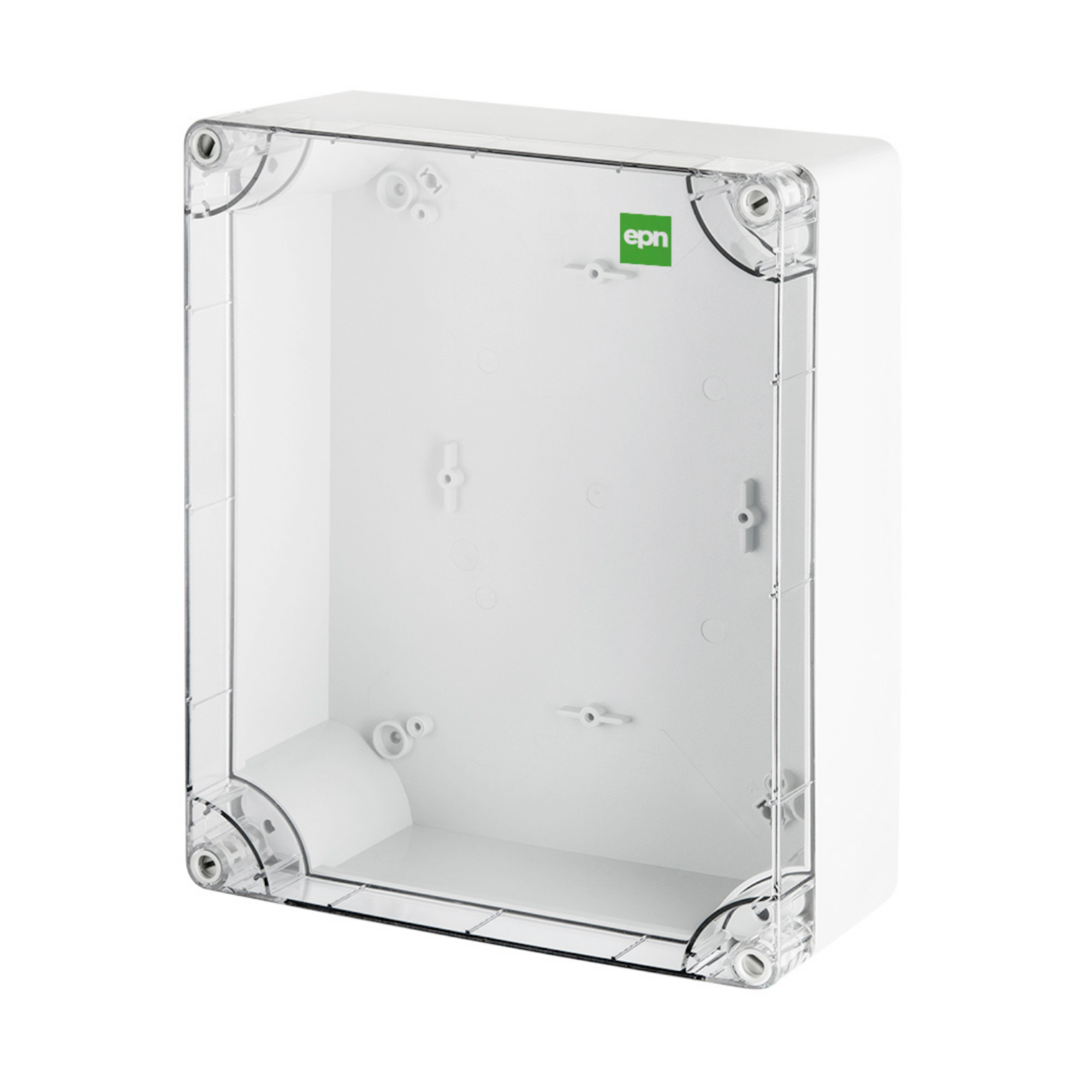 Hochwertige Abzweigdose / Industriebox / Leergehäuse / IP65 / grau mit transparenter Front / 270 x 220 x 106 mm