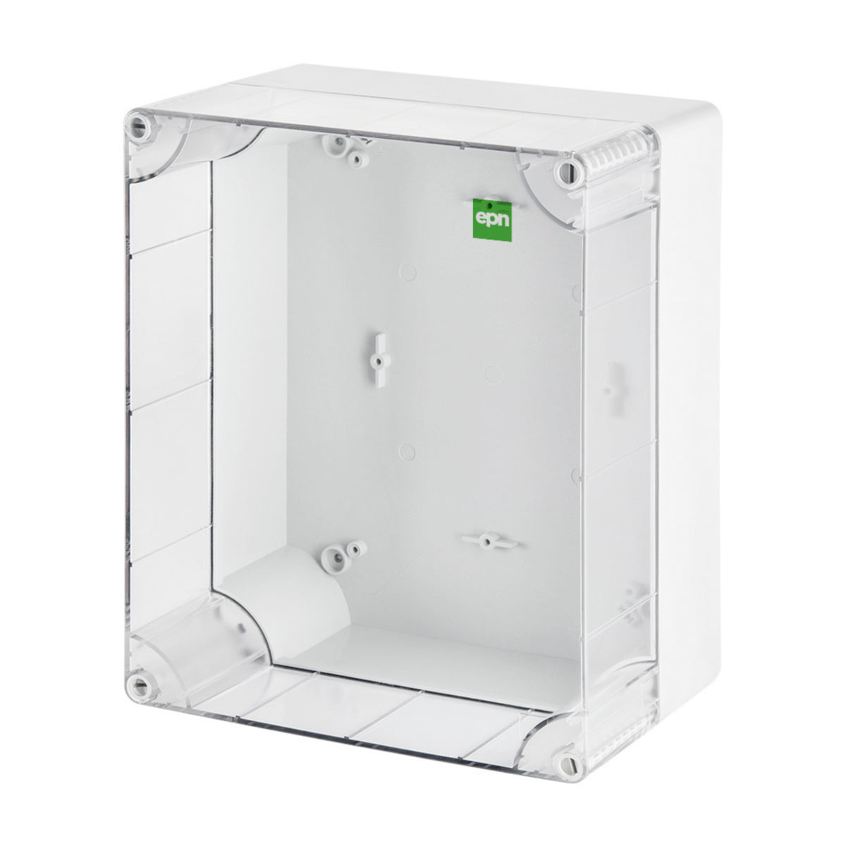 Hochwertige Abzweigdose / Industriebox / Leergehäuse / IP65 / grau mit transparenter Front / 313 x 253 x 165 mm