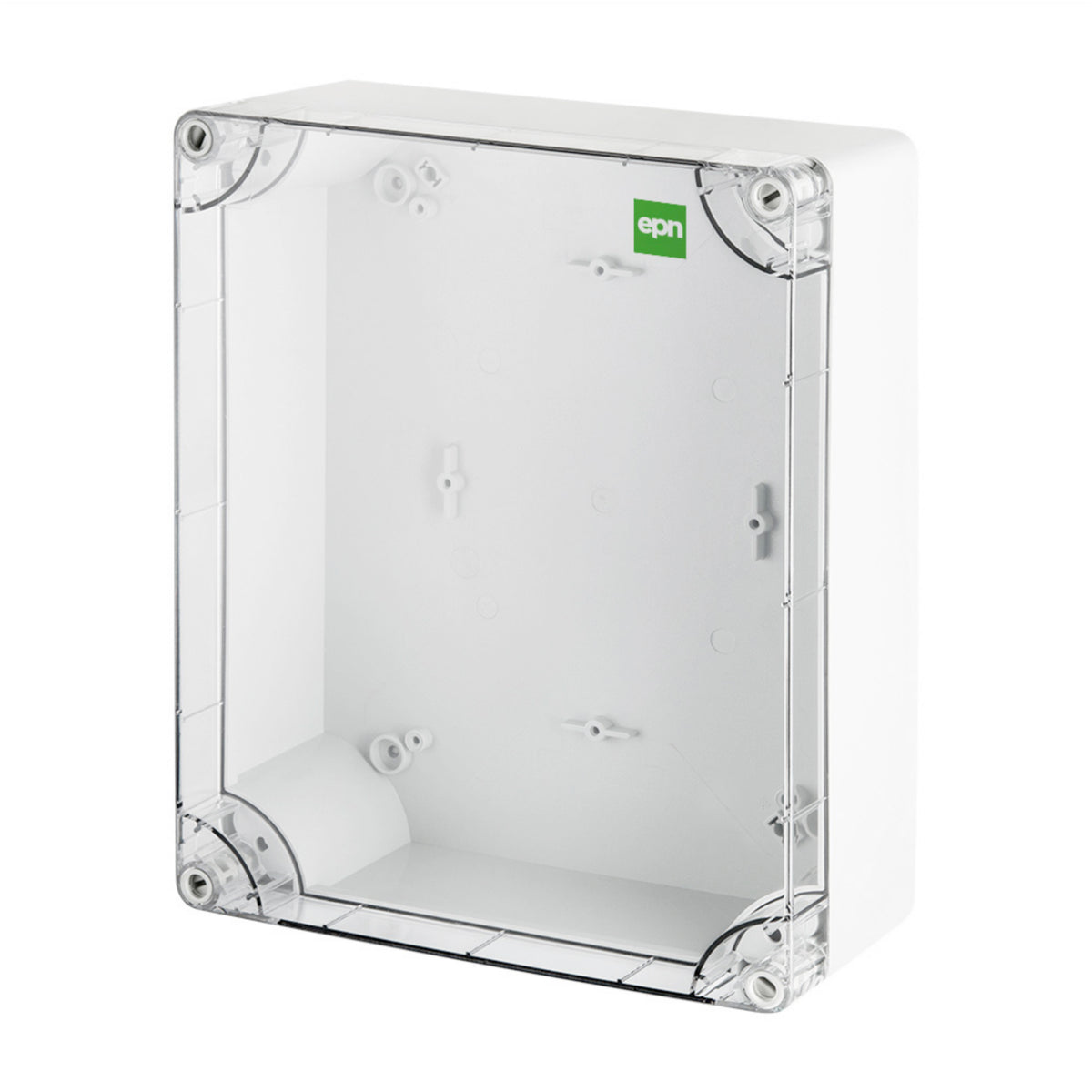 Hochwertige Abzweigdose / Industriebox / Leergehäuse / IP65 / grau mit transparenter Front / 340 x 270 x 106 mm