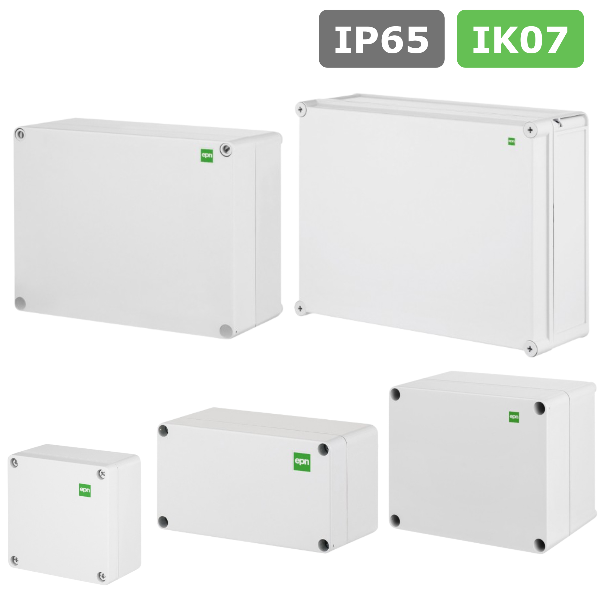 Hochwertige Abzweigdose / Industriebox / Leergehäuse / IP65 / hellgrau / Premium-Qualität / diverse Größen