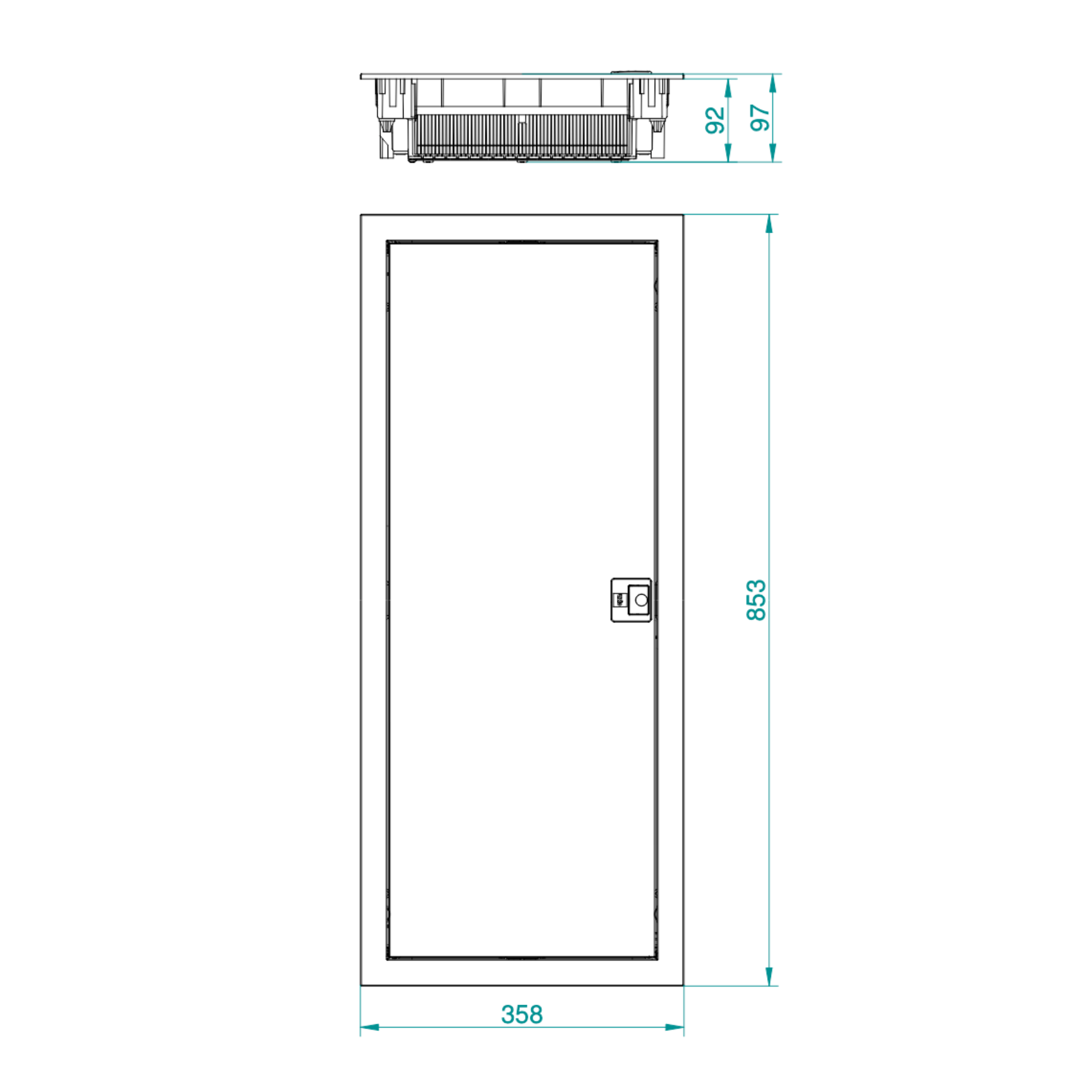Unterputz / Sicherungskasten / Verteilerkasten / 5-reihig für 72 Module