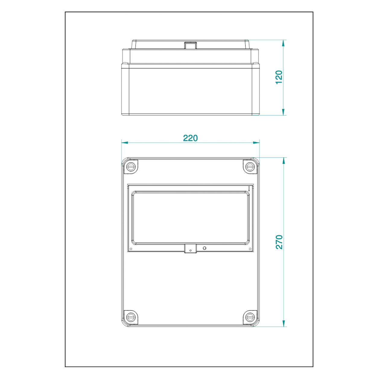 1-reihig für 10 Module
