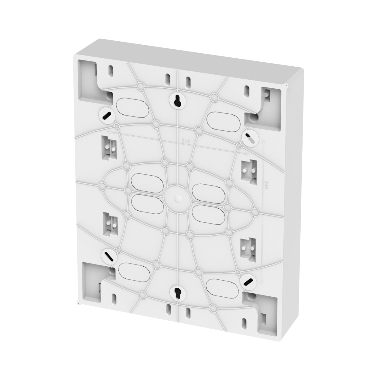 Aufputz / Verteilerkasten / Sicherungskasten / Kleinverteiler / IP40 / mit PE N Klemmen / weiß / Tür getönt / 2-reihig für 24 Module