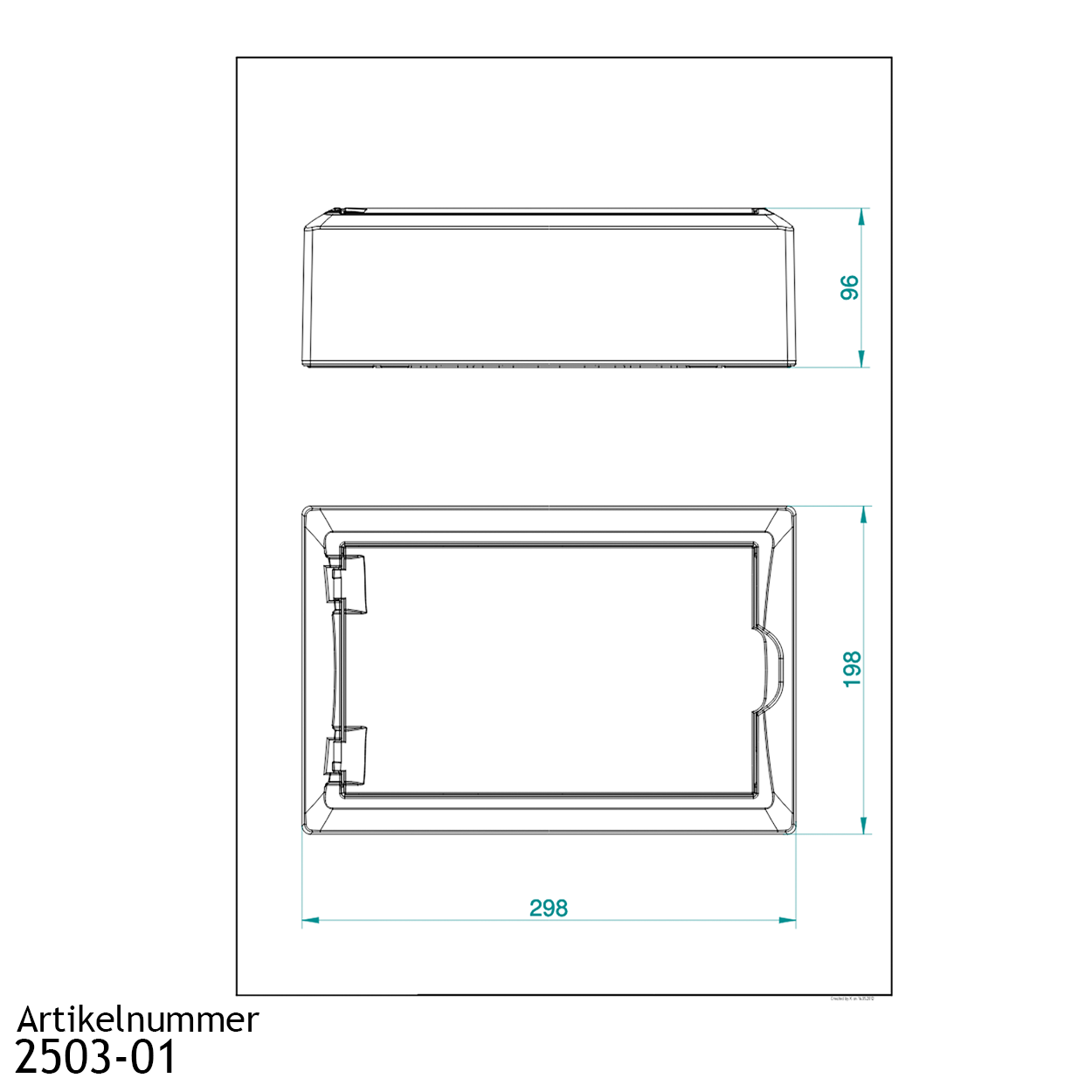 Aufputz / Verteilerkasten / Sicherungskasten / Kleinverteiler / IP40 / mit PE N Klemmen / weiß / Tür getönt / 1-reihig für 12 Module