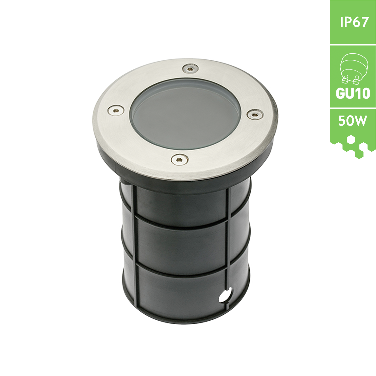 Bodeneinbauleuchte Bodenleuchte Auffahrleuchte IP67 GU10 50W