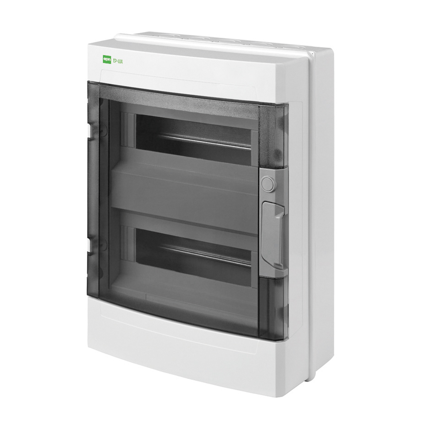 Aufputz / Sicherungskasten / Verteilerkasten / Kleinverteiler / abschließbar / IP 40 / 2-reihig für 24 Module