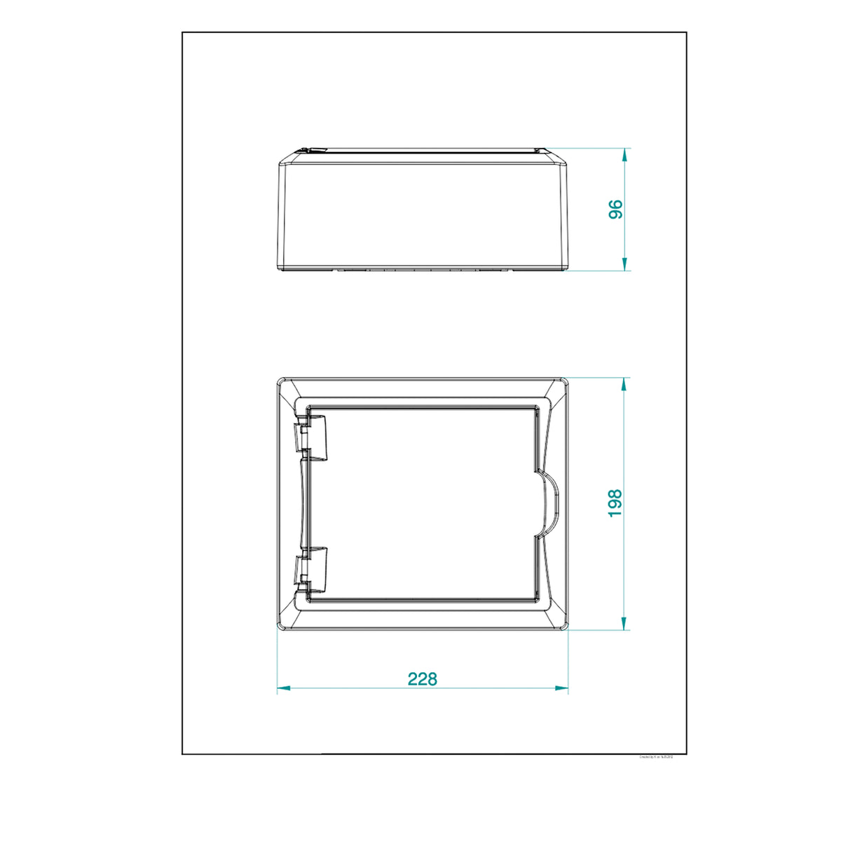 Aufputz / Verteilerkasten / Sicherungskasten / Kleinverteiler / IP40 / mit PE N Klemmen / weiß / Tür getönt / 1-reihig für 8 Module