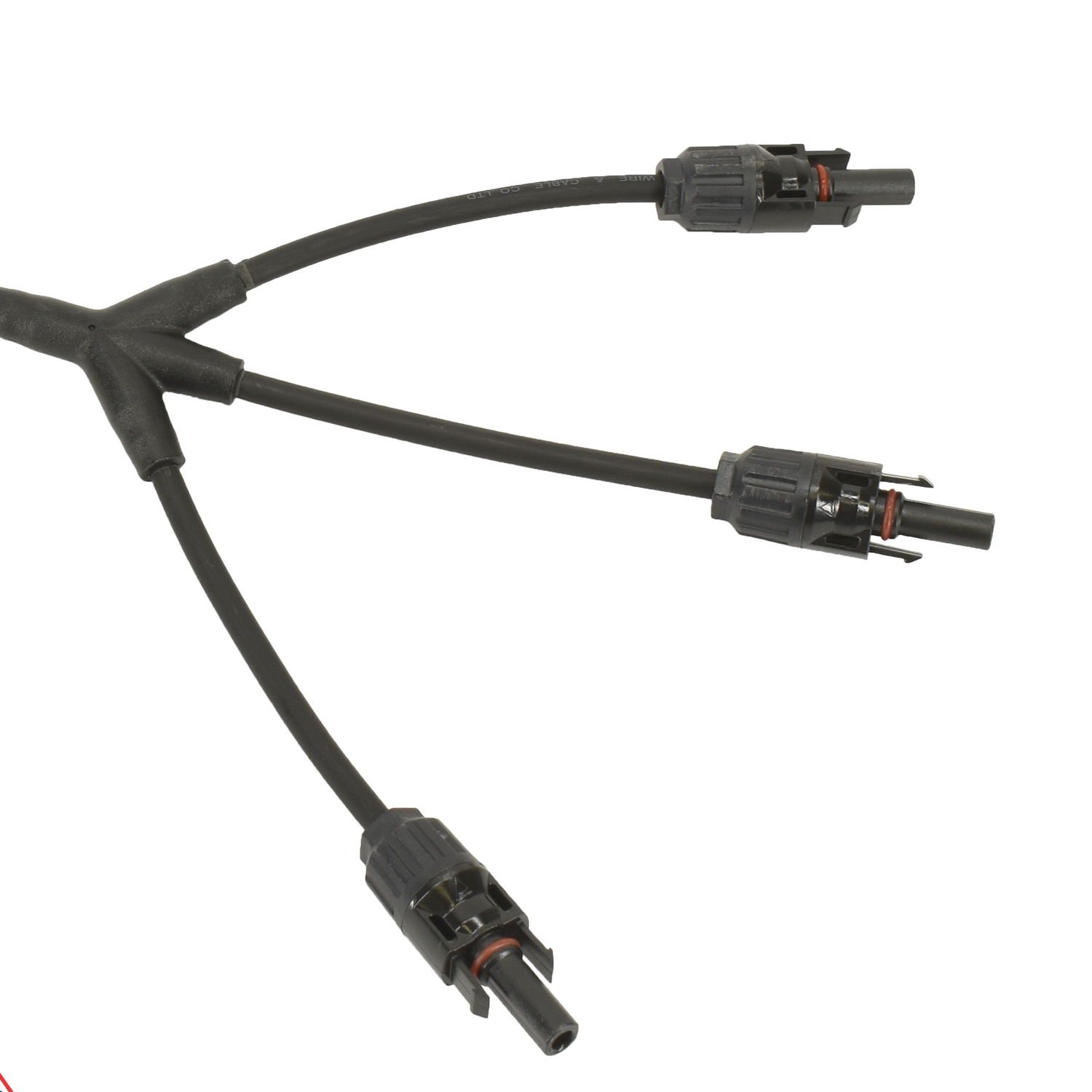 Y Solarstecker Verteiler Buchse für Solarpanel mit Kabel / 1 Paar +/- Y 3-fach