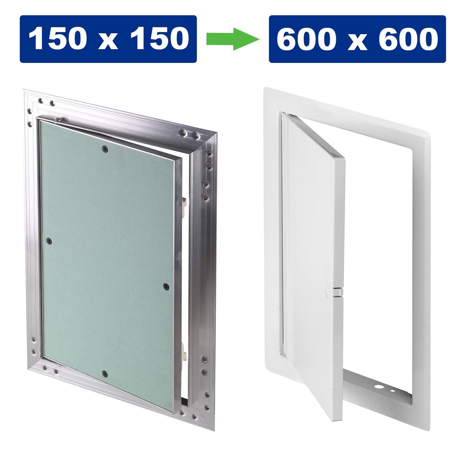 Revisionstür / Revisionsklappe / Wartungsklappe / Stahlblech oder Aluminium mit GK-Einlage / Gipskarton