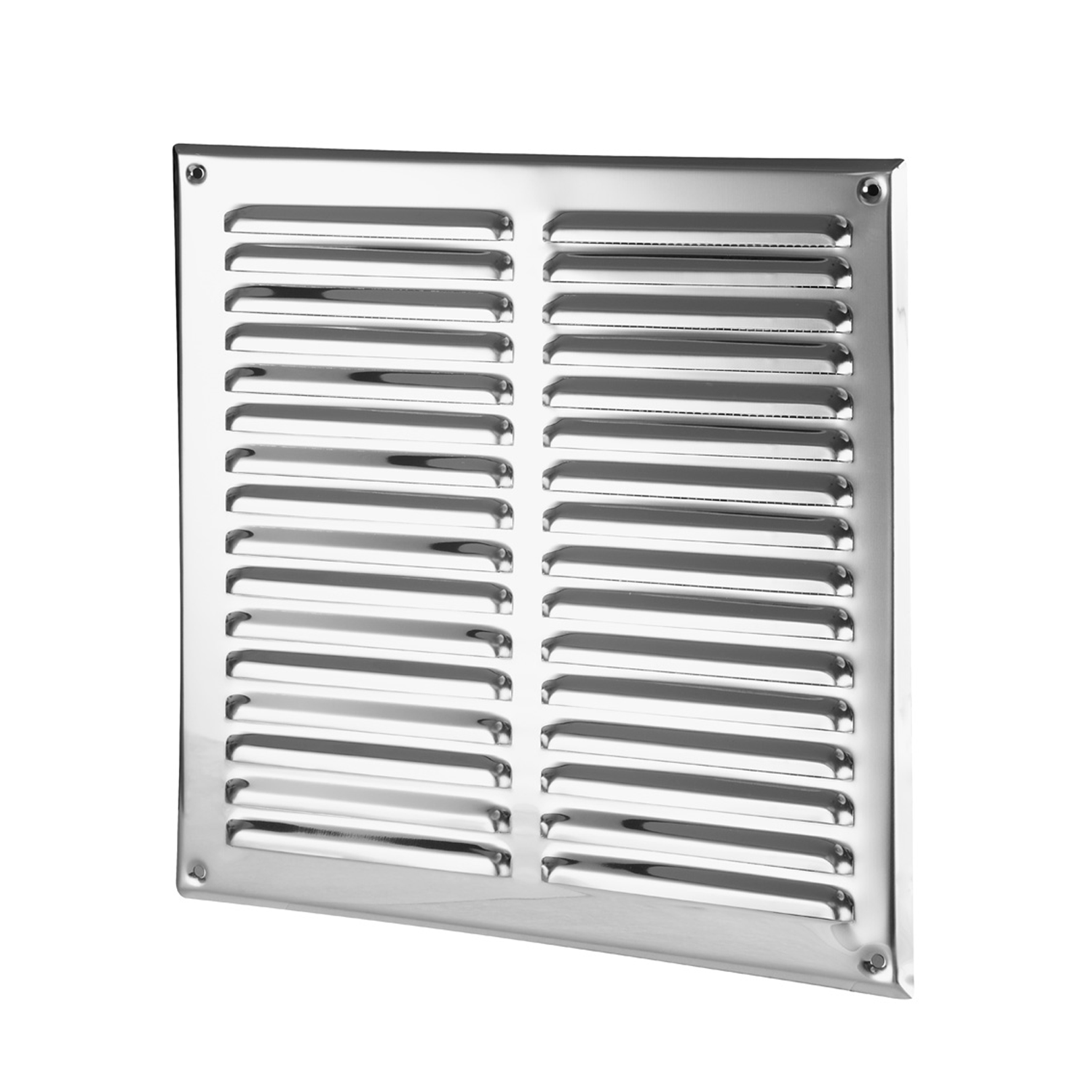 Abluftgitter / Lüftungsgitter / Insektenschutzgitter / Lamellengitter / Edelstahl / weiß