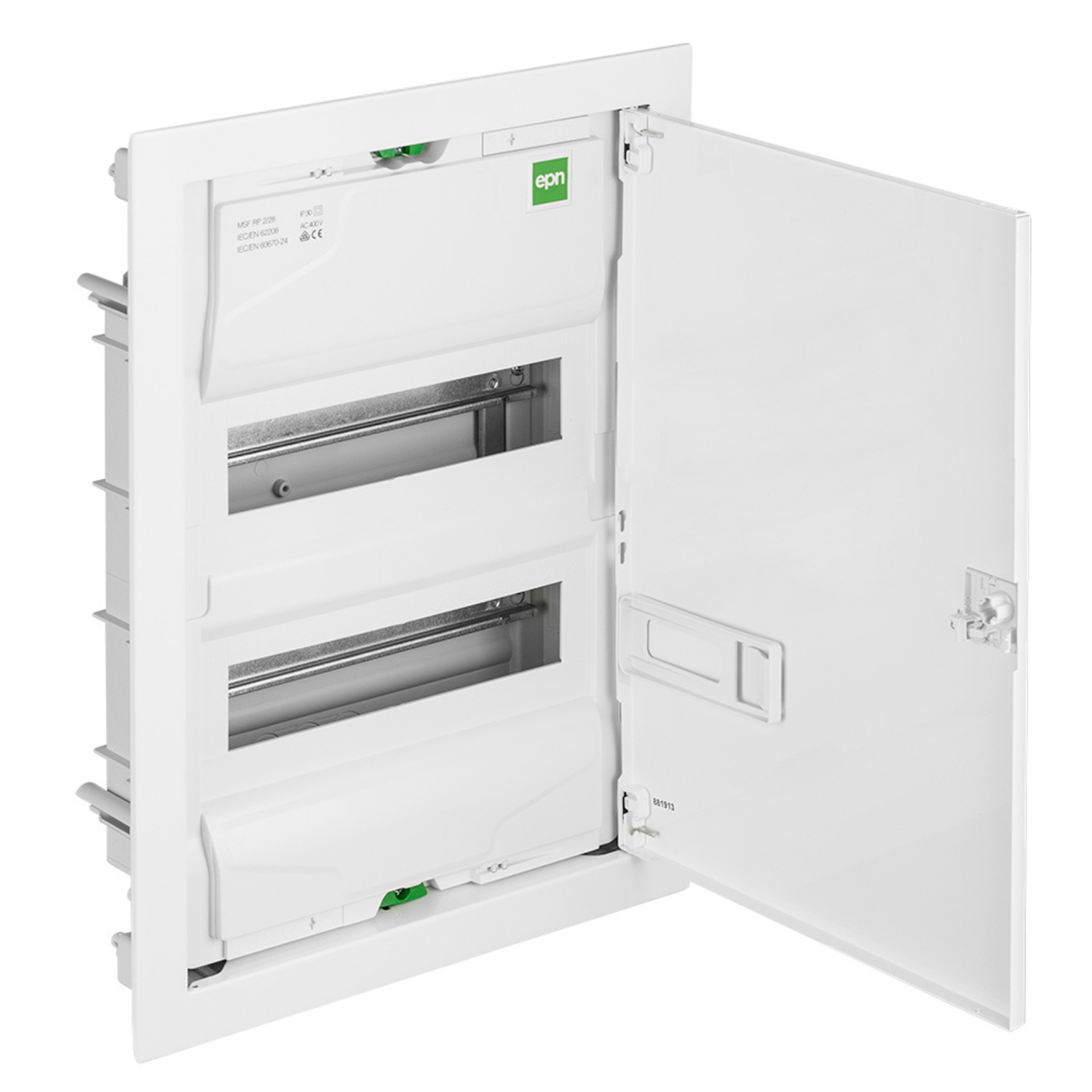 Unterputz / Sicherungskasten / Kleinverteiler / Verteilerkasten / VDE zertifiziert / 2-reihig für 24 Module