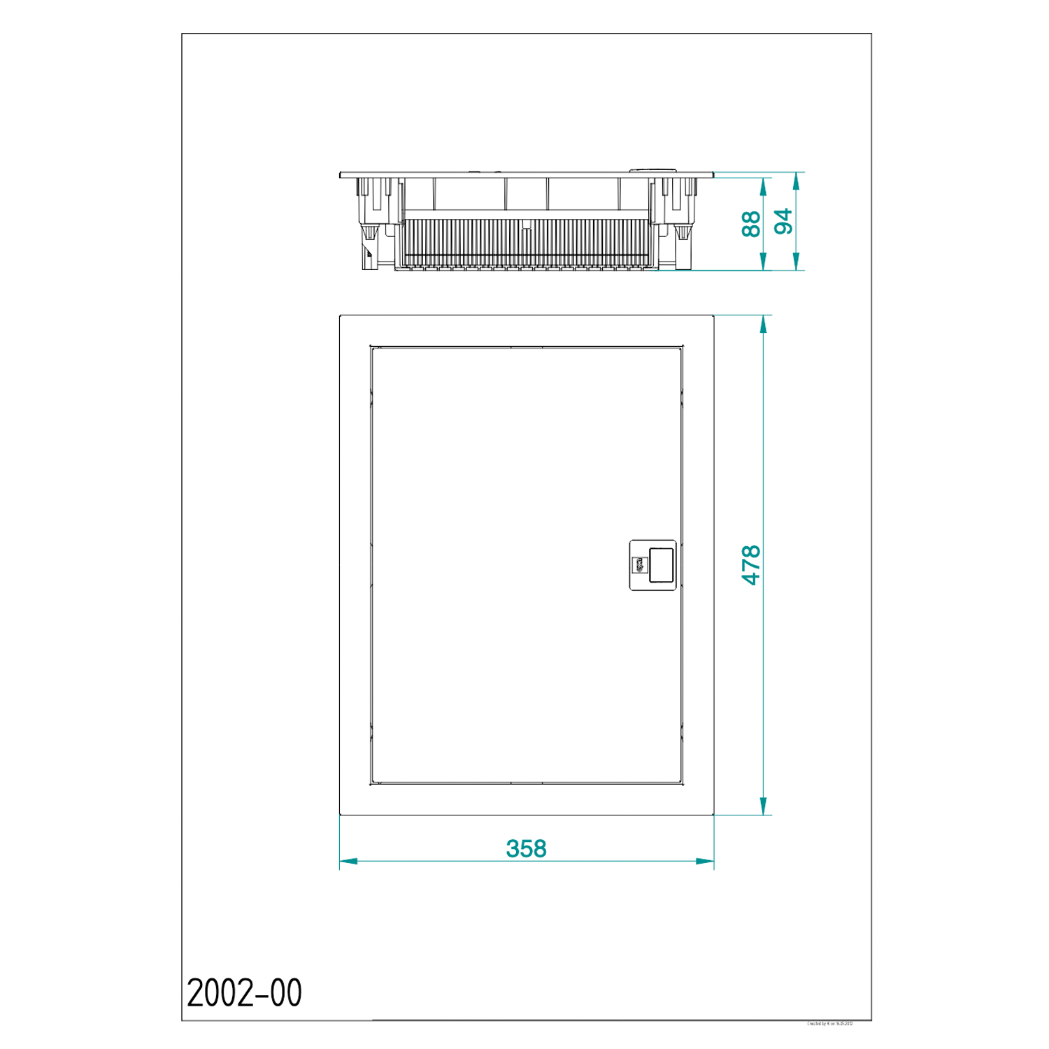 Unterputz / Sicherungskasten / Kleinverteiler / Verteilerkasten / VDE zertifiziert / 2-reihig für 24 Module