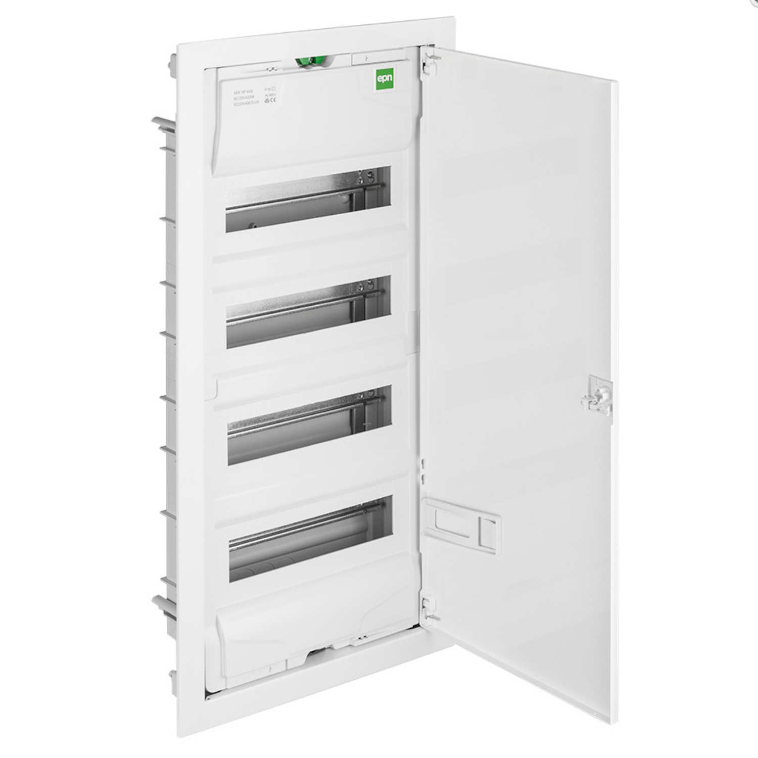 Unterputz / Sicherungskasten / Kleinverteiler / Verteilerkasten / VDE zertifiziert / 4-reihig für 48 Module