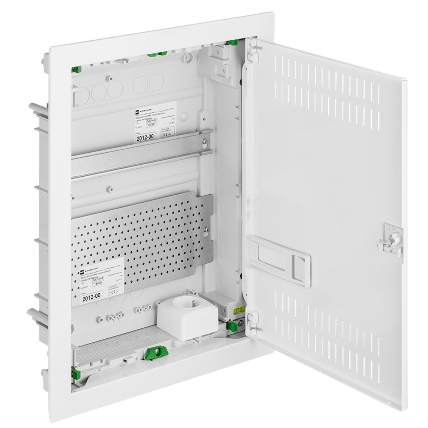 Unterputz / Multimediakasten mit Lochblech / VDE zertifiziert / 358 x 478 x 94 mm (BxHxT)