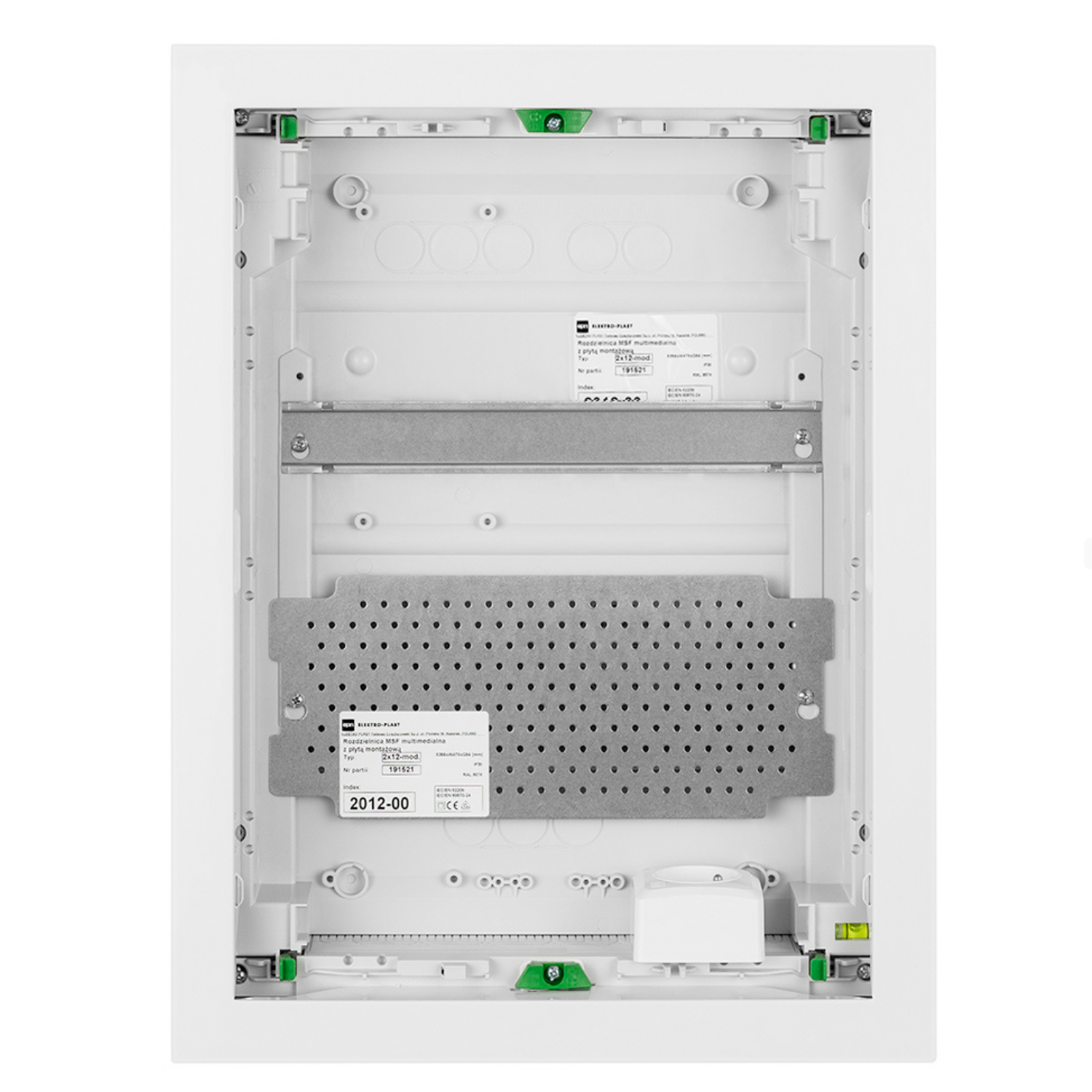 Unterputz / Multimediakasten mit Lochblech / VDE zertifiziert / 358 x 478 x 94 mm (BxHxT)