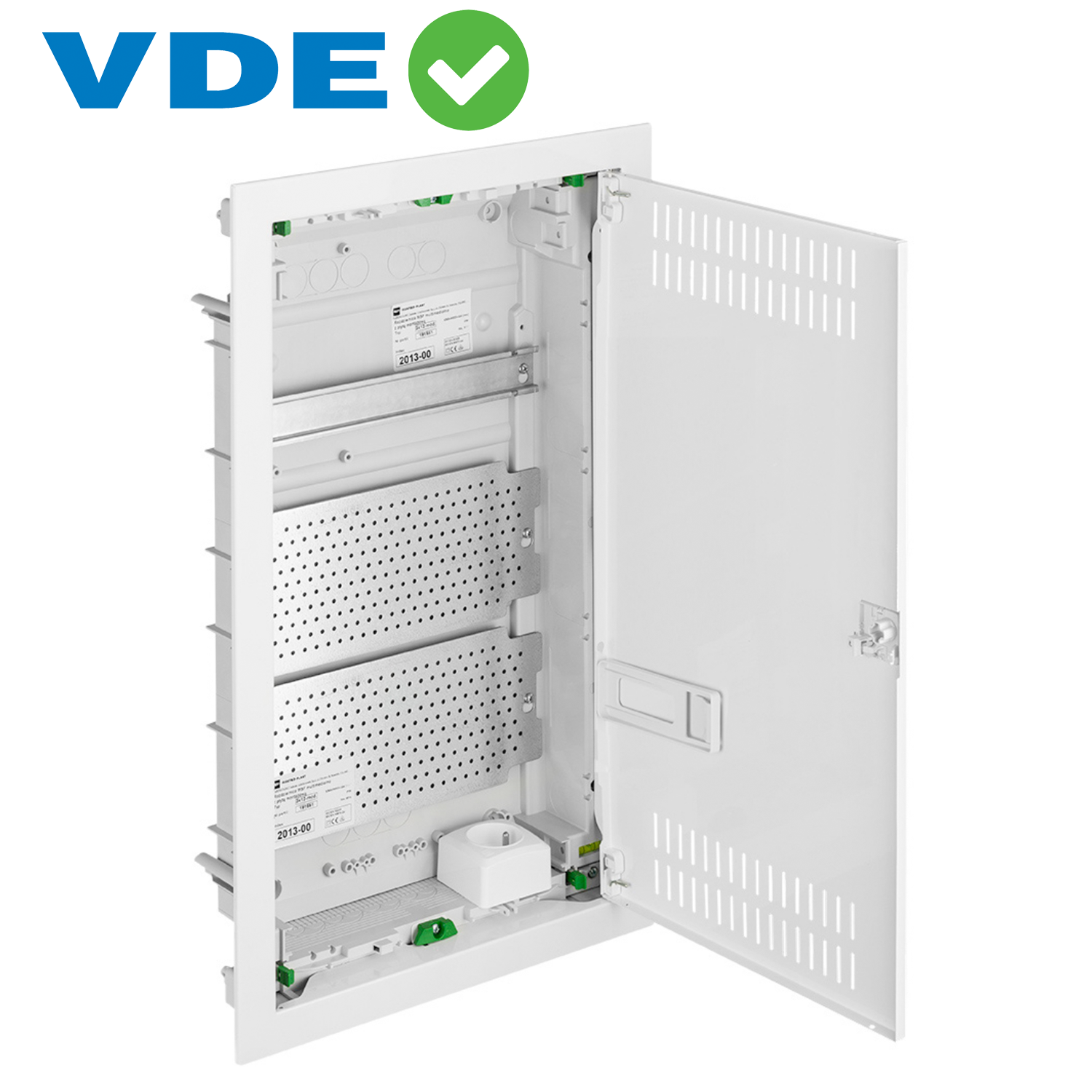Unterputz / Multimediakasten mit Lochblech / VDE zertifiziert / 358 x 603 x 94 mm (BxHxT)
