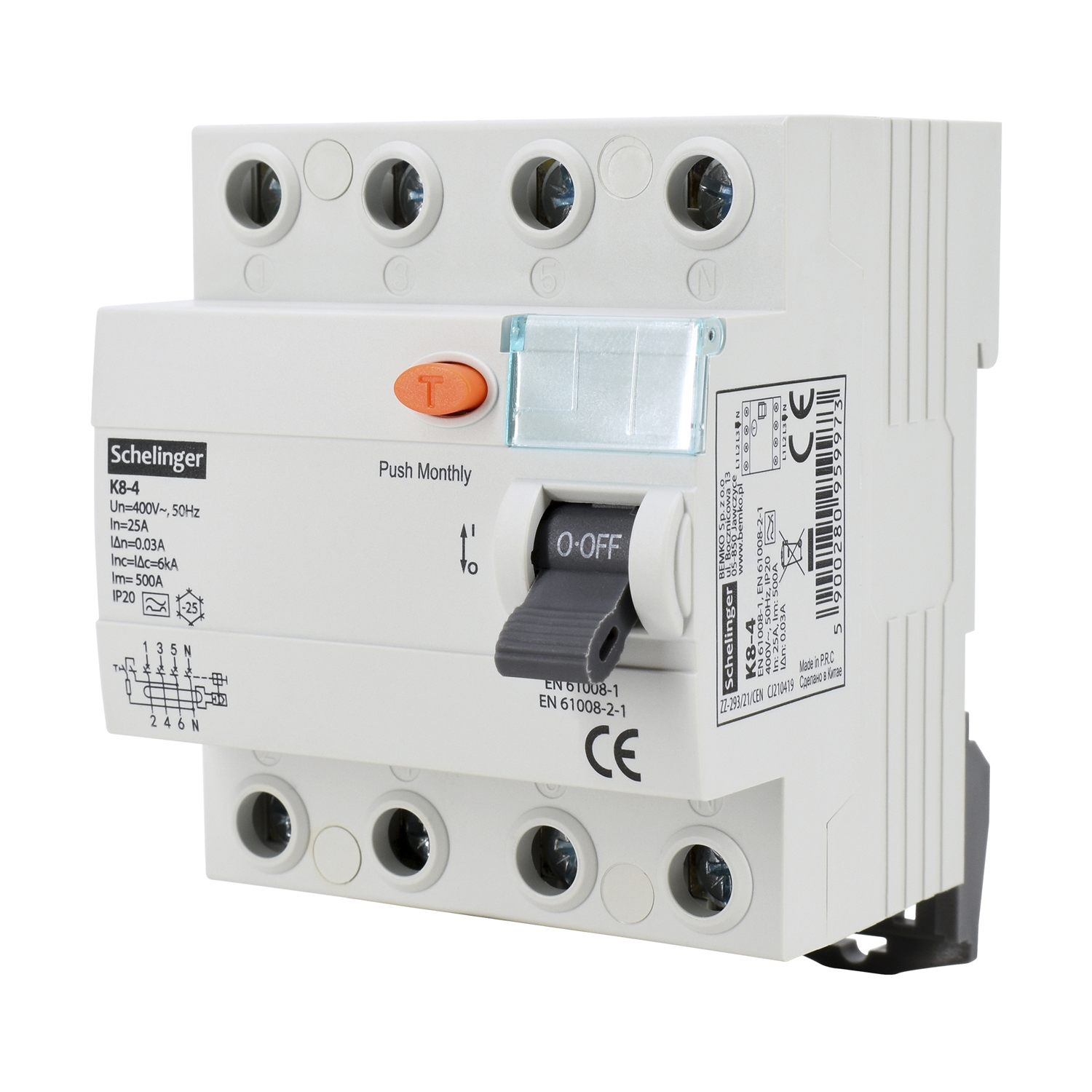 Schelinger Fehlerstromschutzschalter / 2-Polig / 4-Polig / 30mA / 25A / 40A / 63A / Typ A
