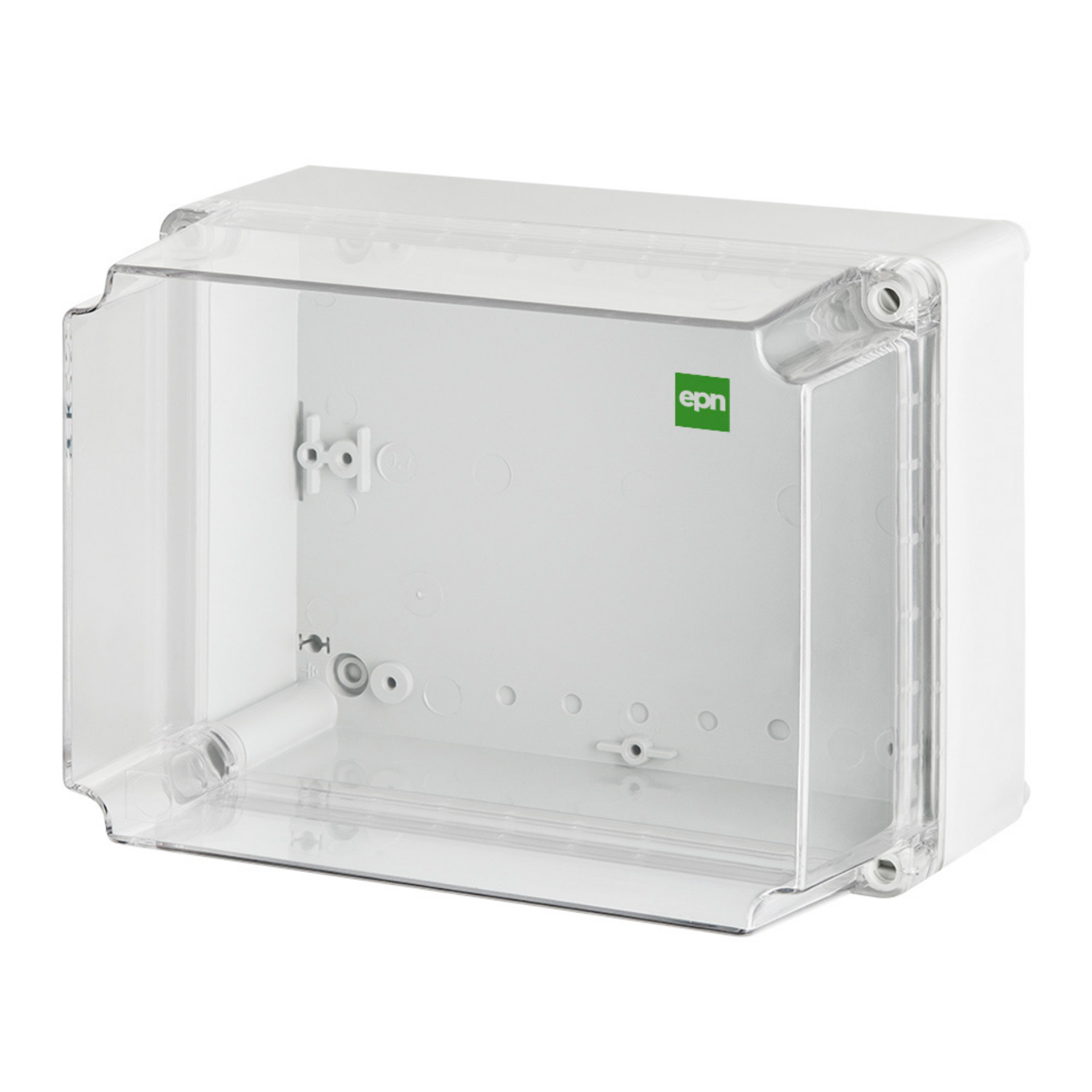 Hochwertige Abzweigdose / Industriebox / Leergehäuse / IP65 / grau mit transparenter Front / 135 x 74 x 72 mm