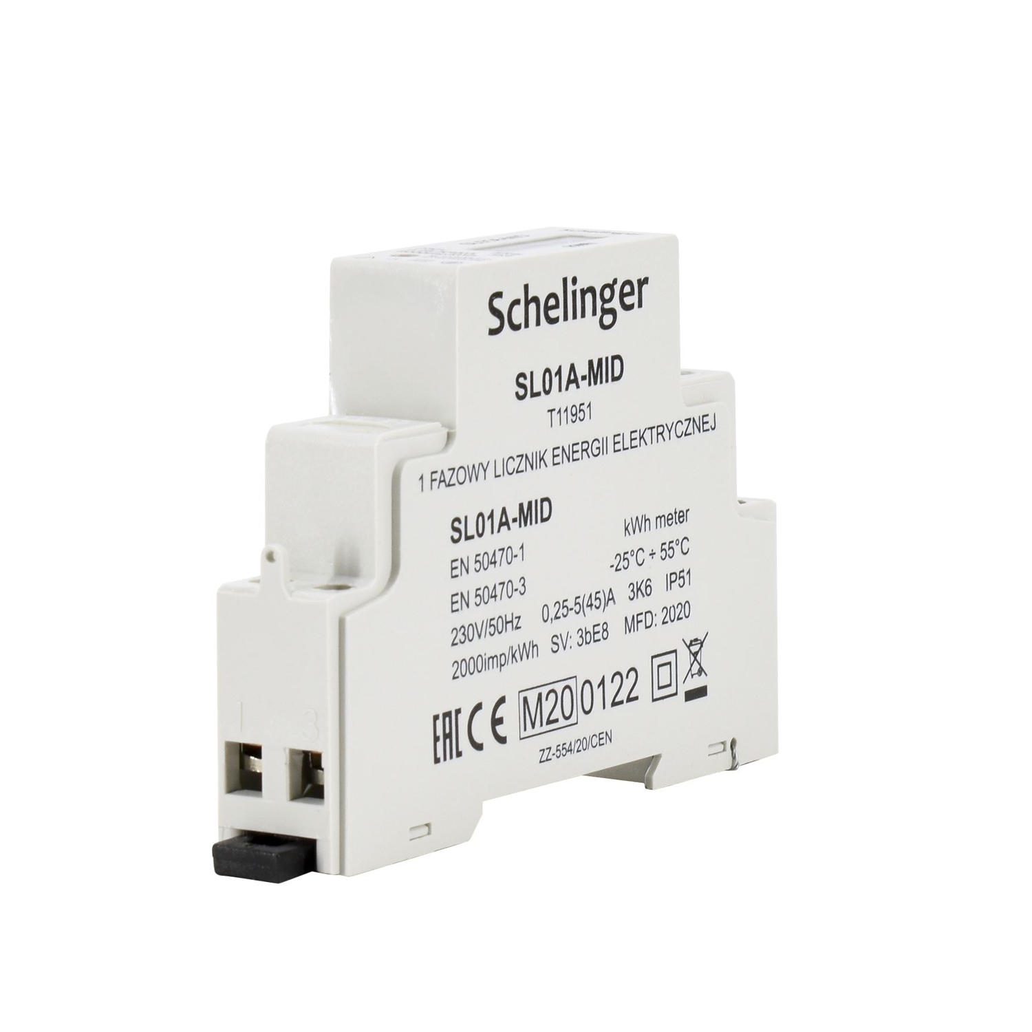 Stromzähler / Wechselstromzähler / Drehstromzähler / für DIN35 Hutschiene / 1-Phasig