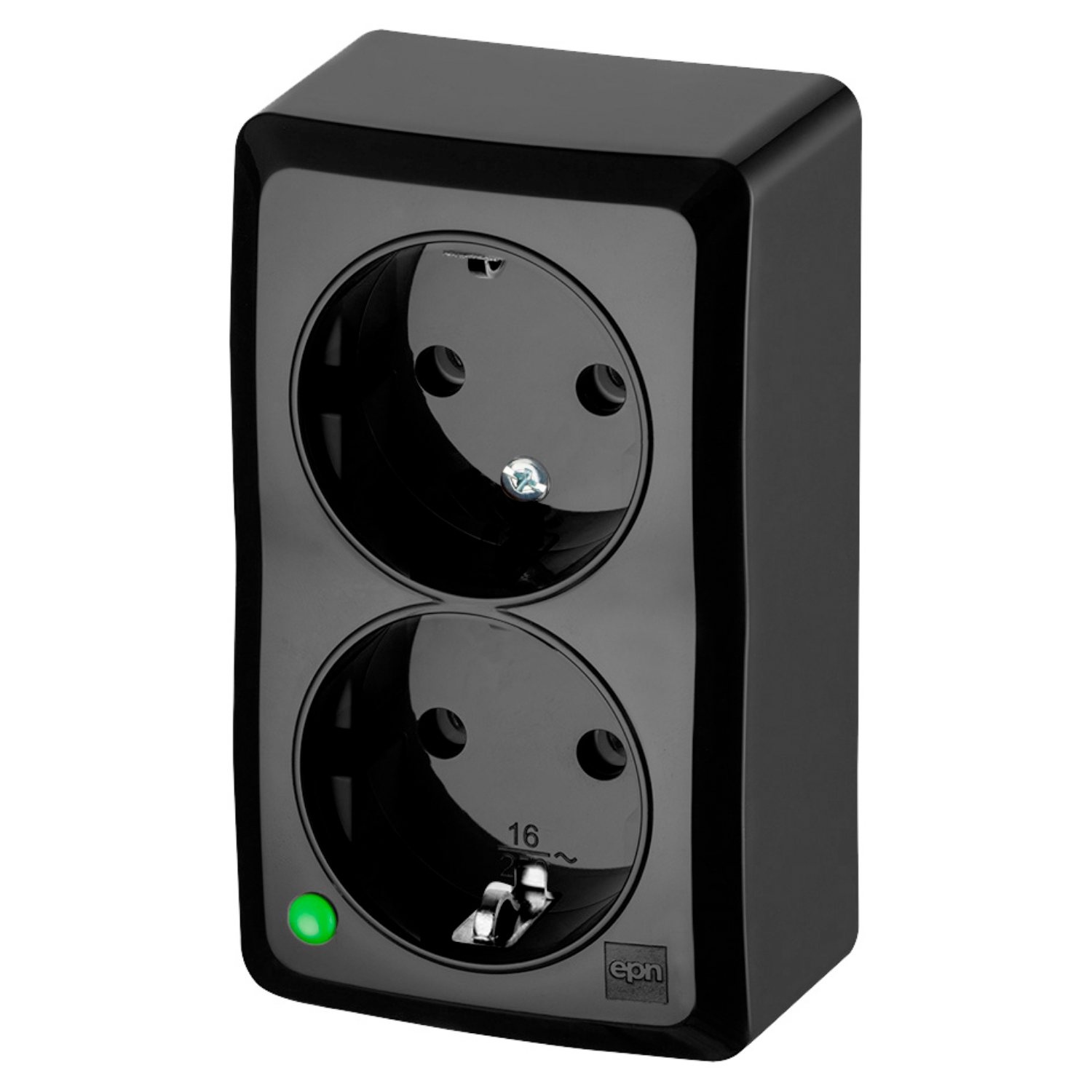 Aufputz-Serie / Lichtschalter / Wechselschalter / Taster / 1-fach Steckdose / 2-fach Steckdose / schwarz