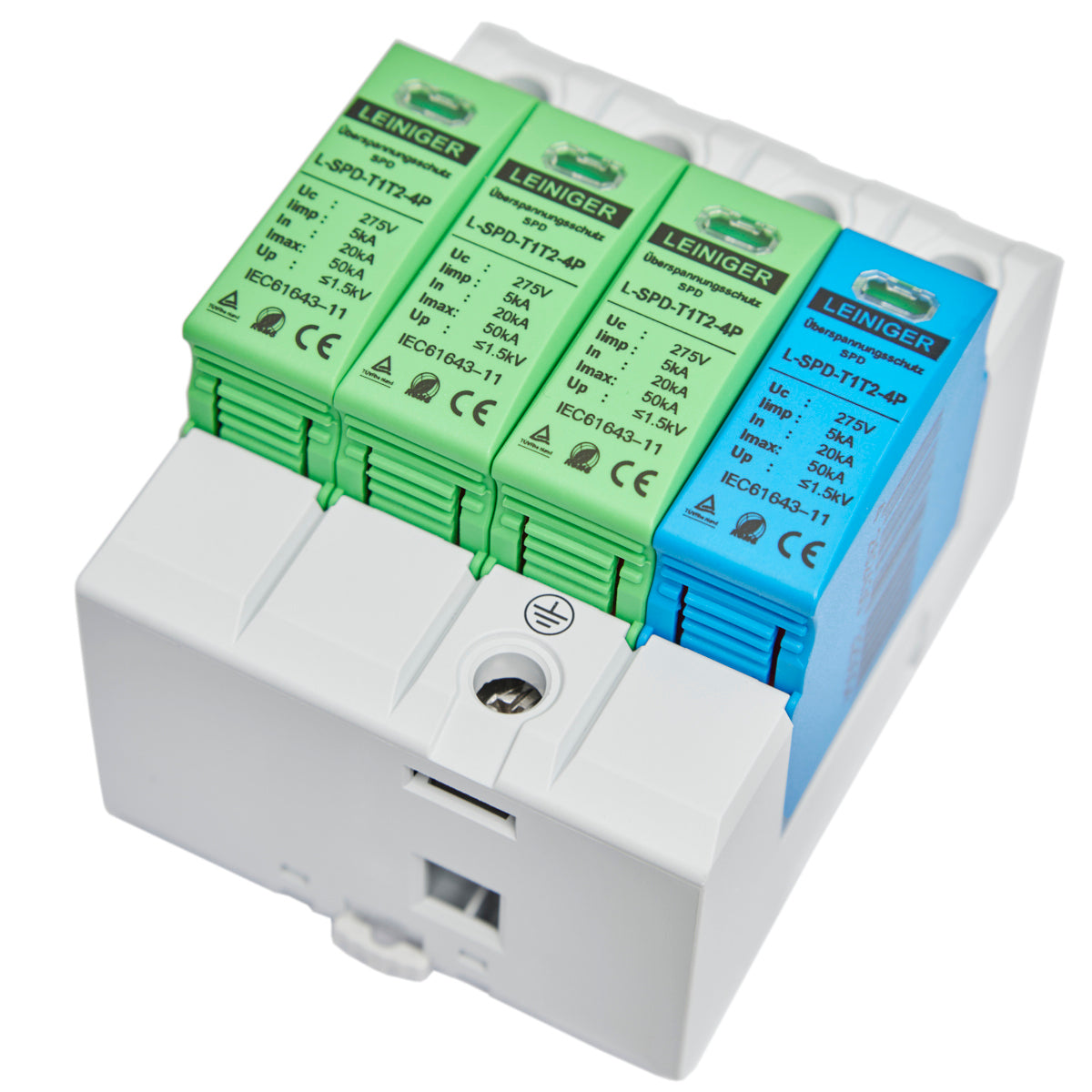 Überspannungsschutz / Blitzschutz / Photovoltaik / PV-Anlage / 4P 5kA T1+T2
