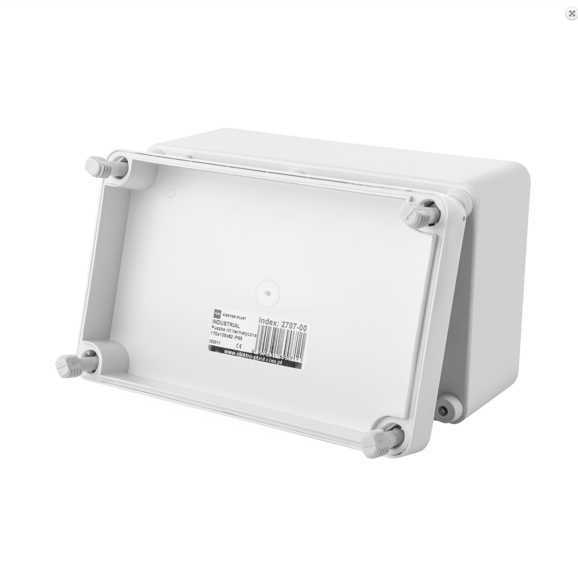 Hochwertige Abzweigdose / Industriebox / Leergehäuse / IP65 / hellgrau / Premium-Qualität / Abmessungen: 170 x 105 x 82