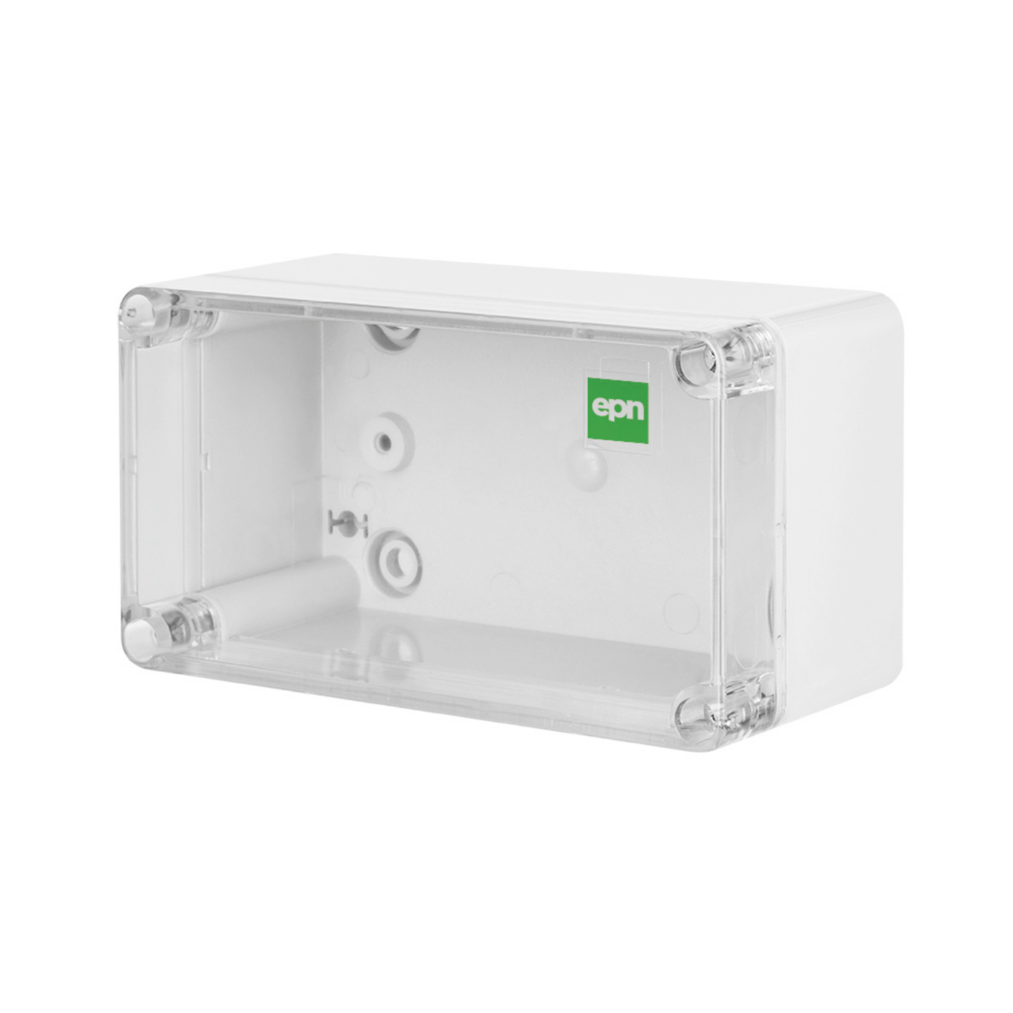 Hochwertige Abzweigdose / Industriebox / Leergehäuse / IP65 / grau mit transparenter Front / 170 x 105 x 82 mm