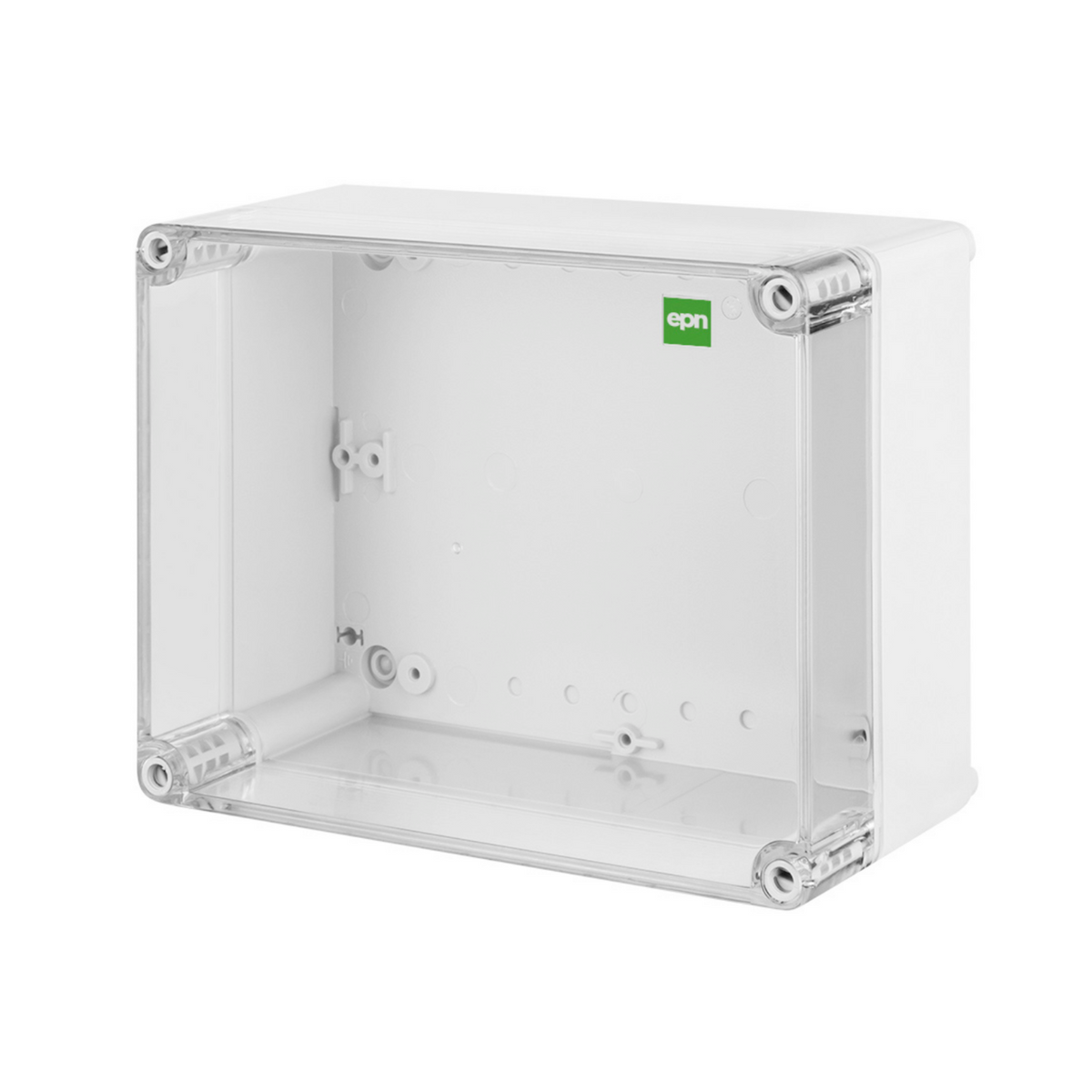 Hochwertige Abzweigdose / Industriebox / Leergehäuse / IP65 / grau mit transparenter Front / 220 x 170 x 88 mm
