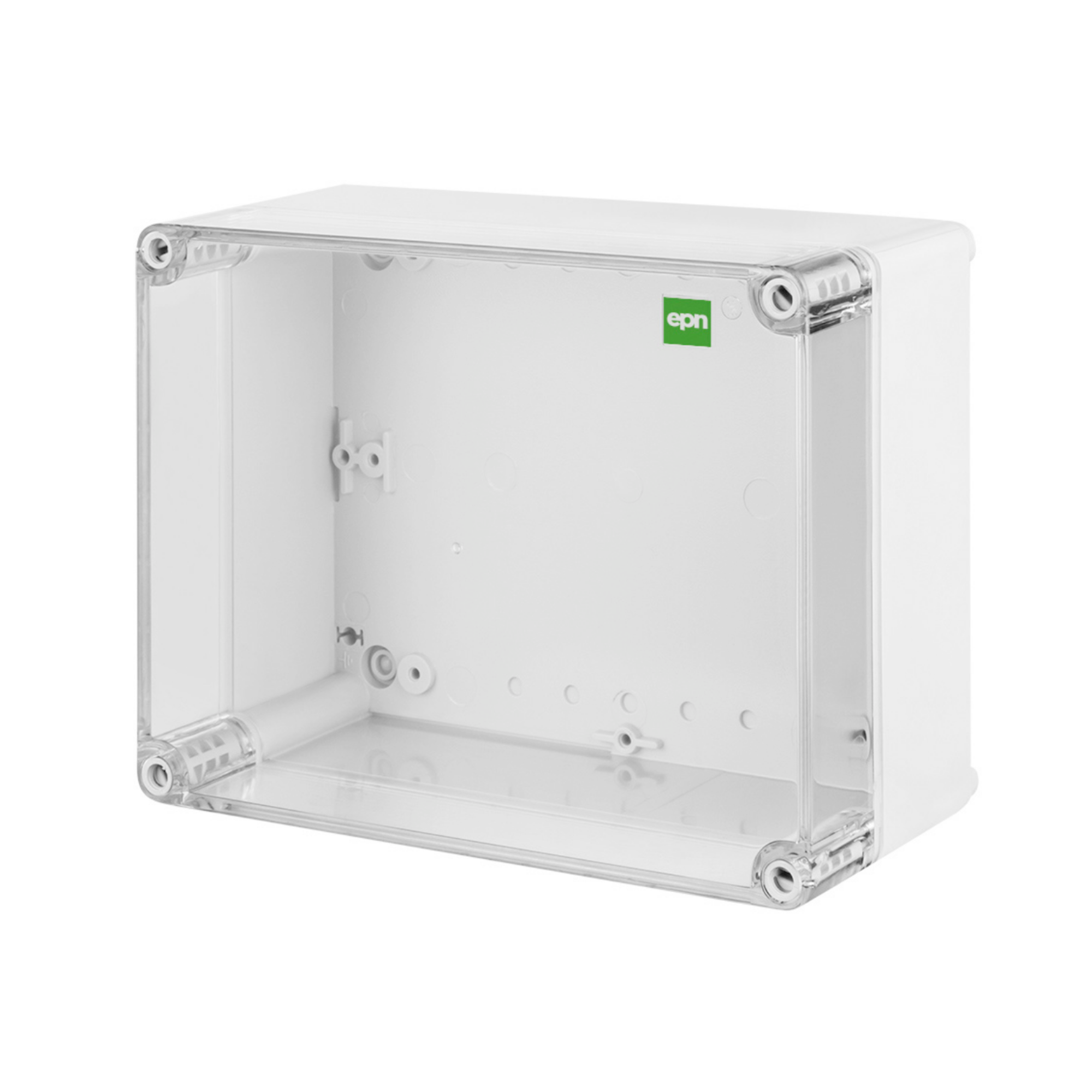 Hochwertige Abzweigdose / Industriebox / Leergehäuse / IP65 / grau mit transparenter Front / 220 x 170 x 88 mm