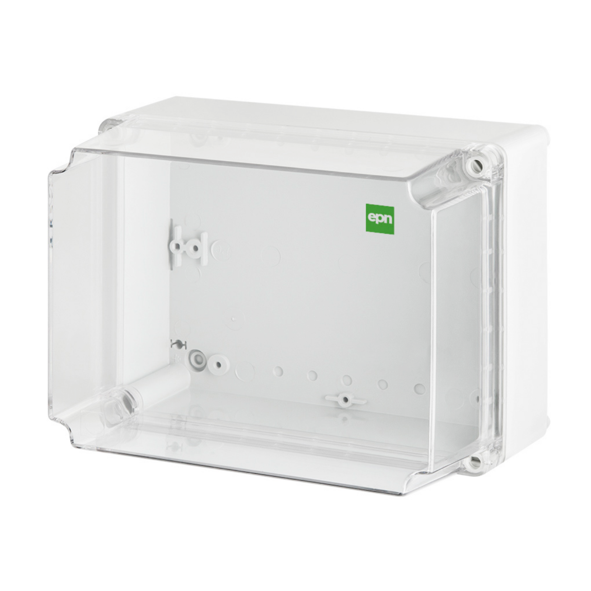 Hochwertige Abzweigdose / Industriebox / Leergehäuse / IP65 / grau mit transparenter Front / 220 x 170 x 146 mm