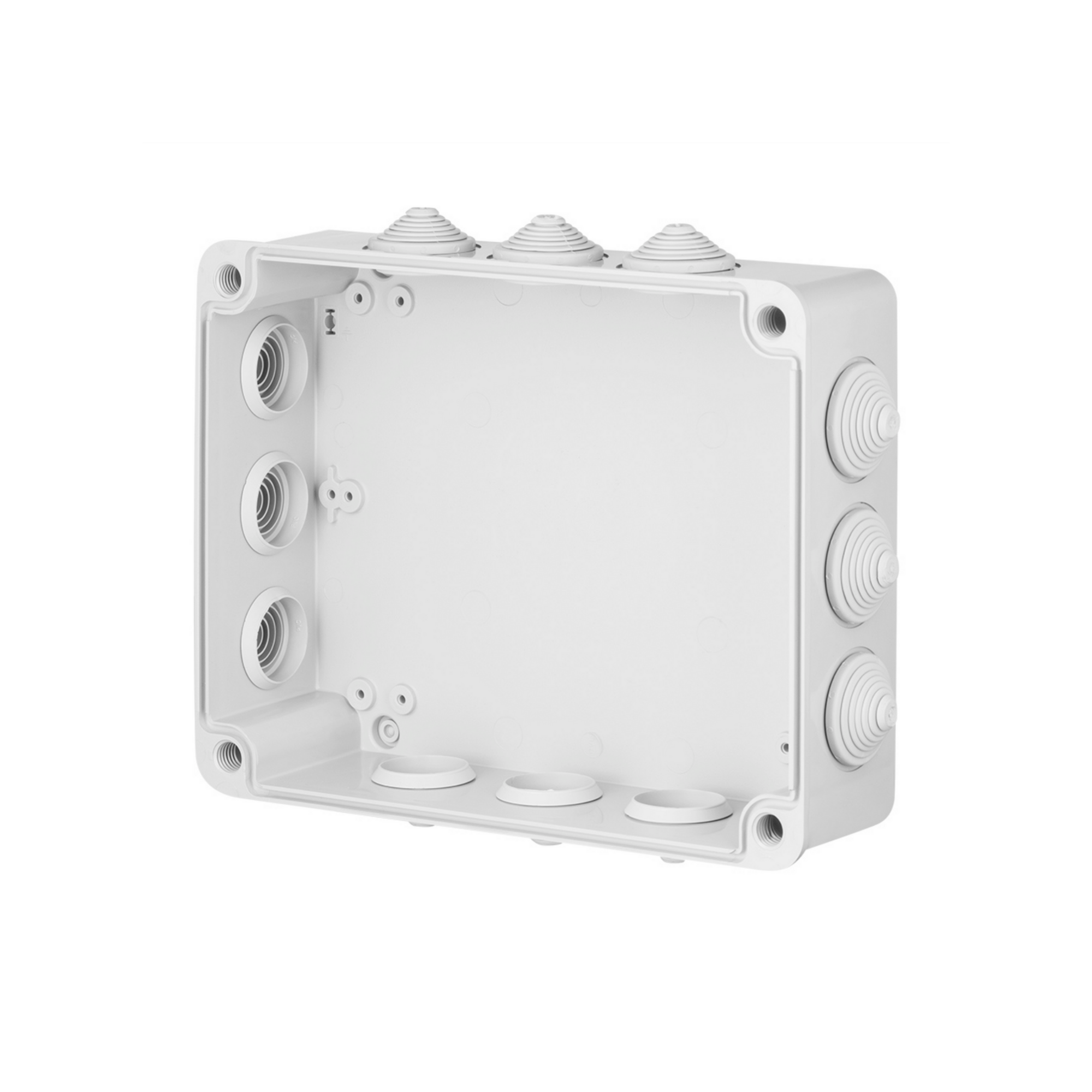 Hochwertige Abzweigdose / Industriebox / Leergehäuse / IP65 / grau mit Dichtungen / Premium-Qualität / 305x244x168 mm (12)