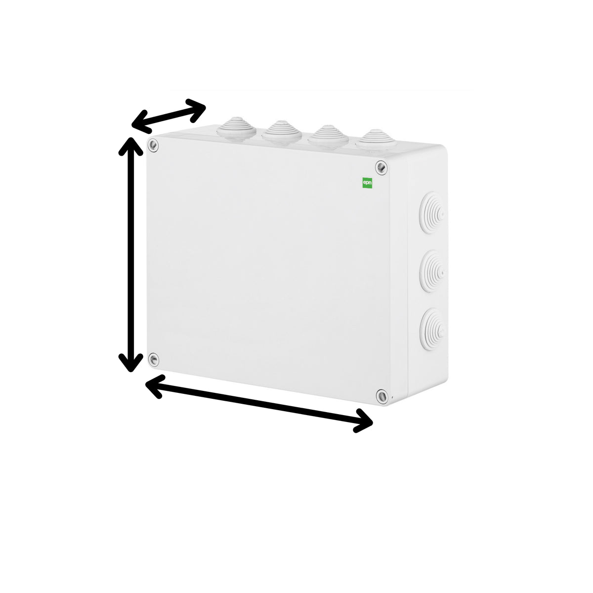 Hochwertige Abzweigdose / Industriebox / Leergehäuse / IP65 / grau mit Dichtungen / Premium-Qualität / 342x282x165 mm (14)