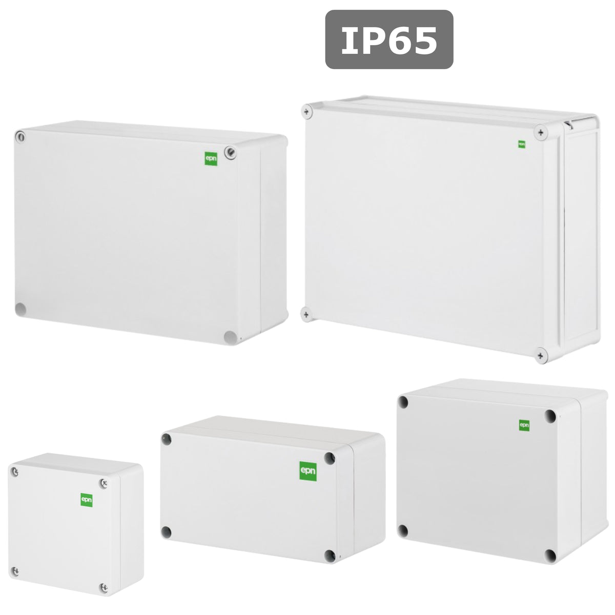 Hochwertige Abzweigdose / Industriebox / Leergehäuse / IP65 / hellgrau / Premium-Qualität / diverse Größen