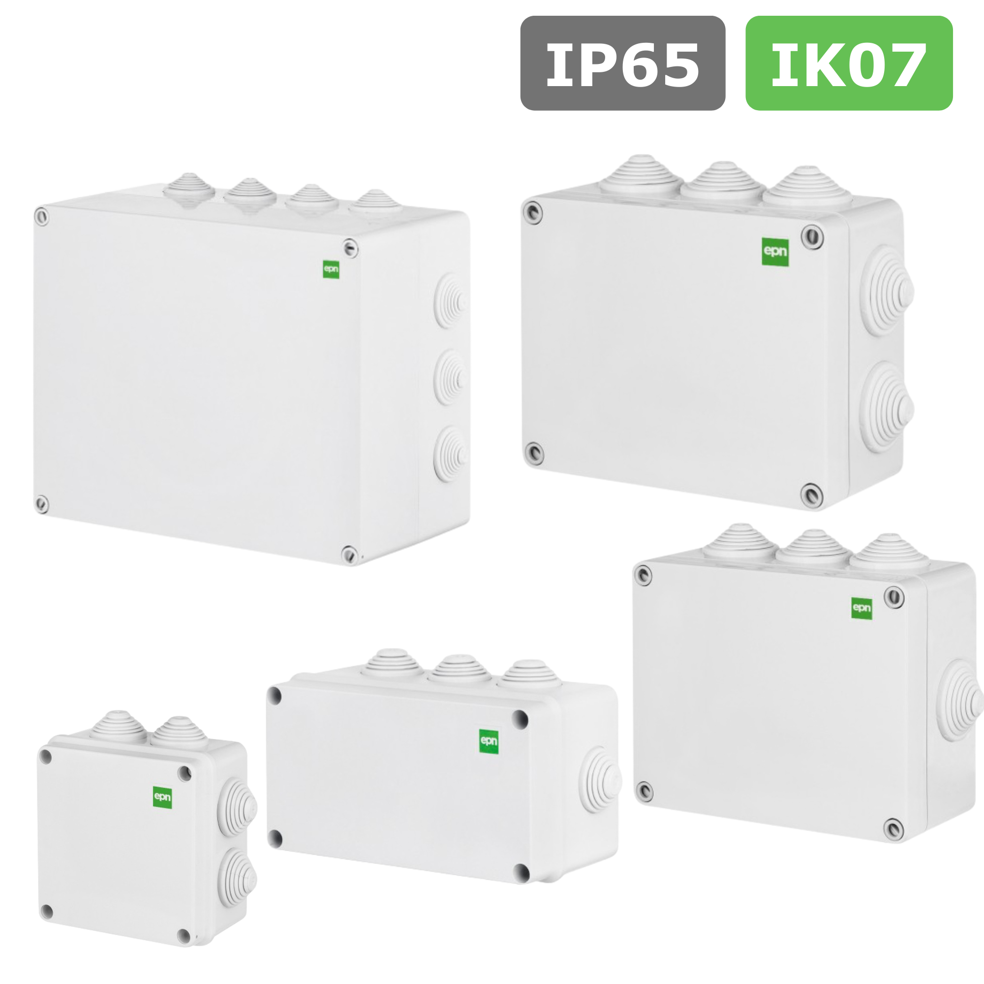 Hochwertige Abzweigdose / Industriebox / Leergehäuse / IP65 / grau mit Dichtungen / Premium-Qualität / verschiedene Größen