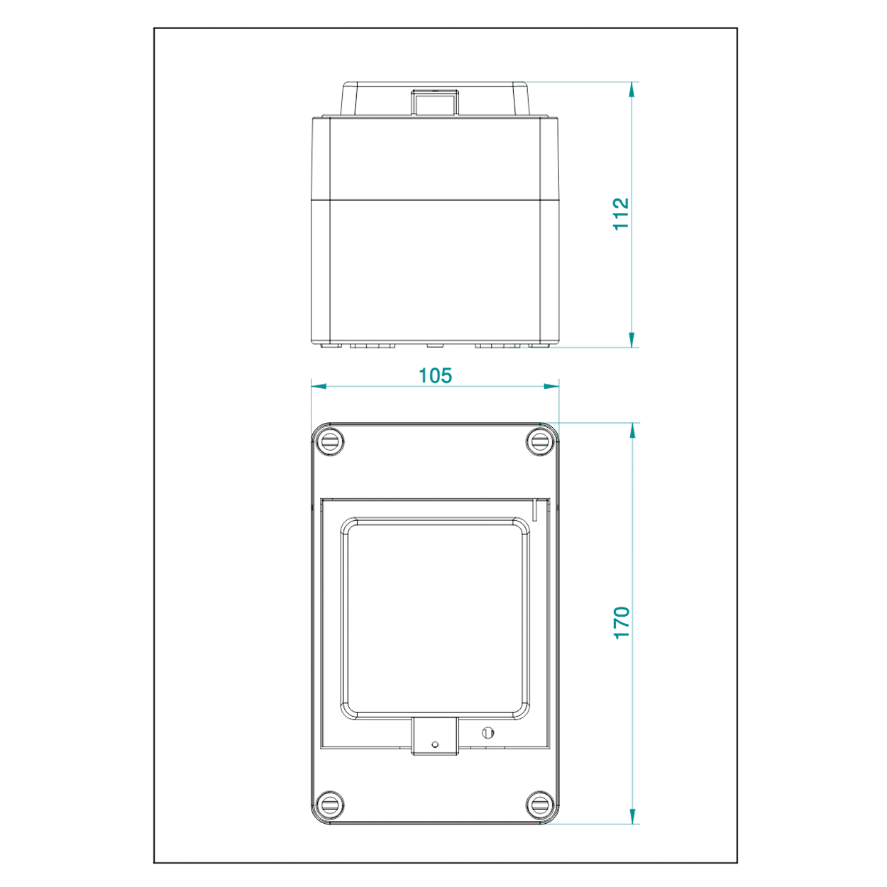 1-reihig für 4 Module