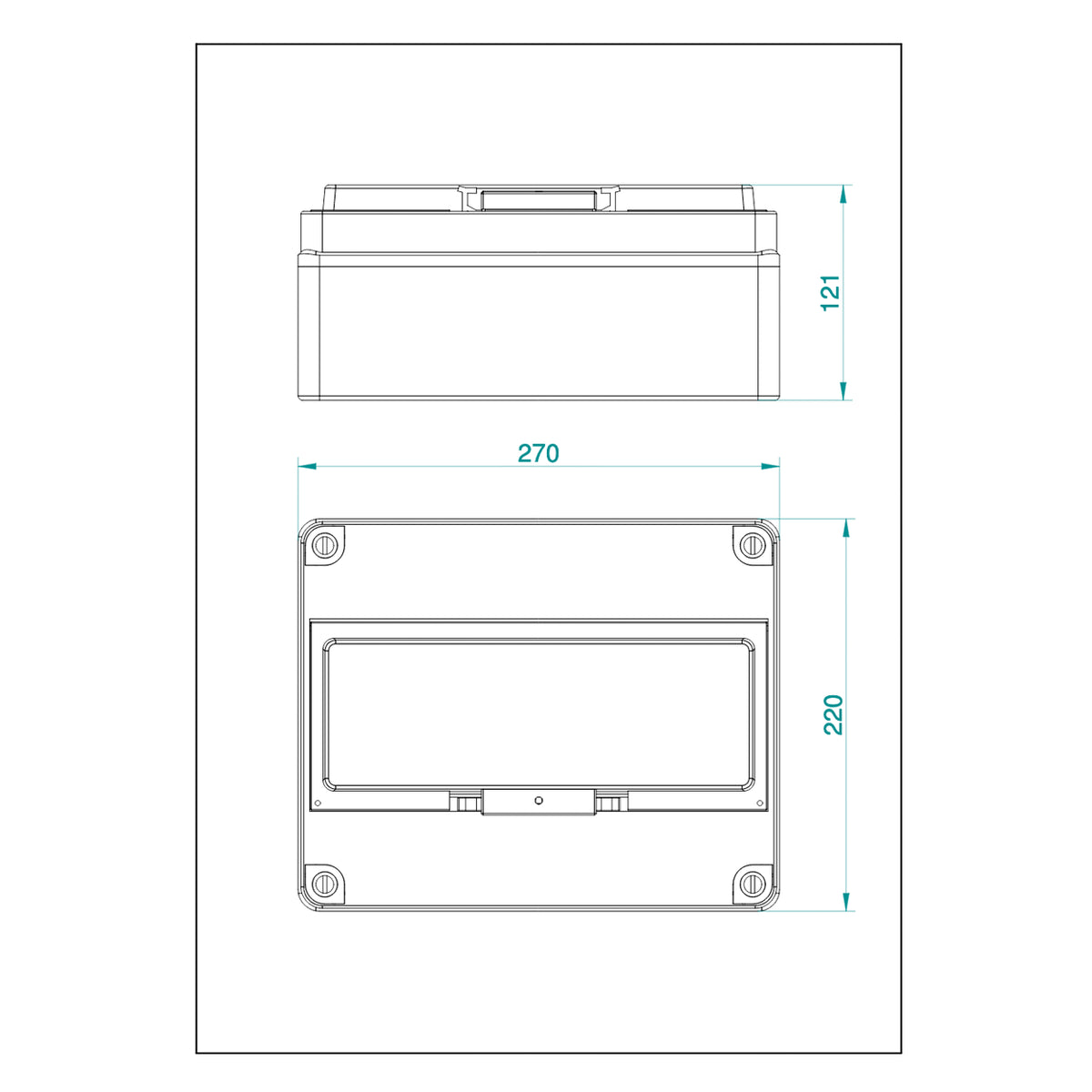 1-reihig für 13 Module