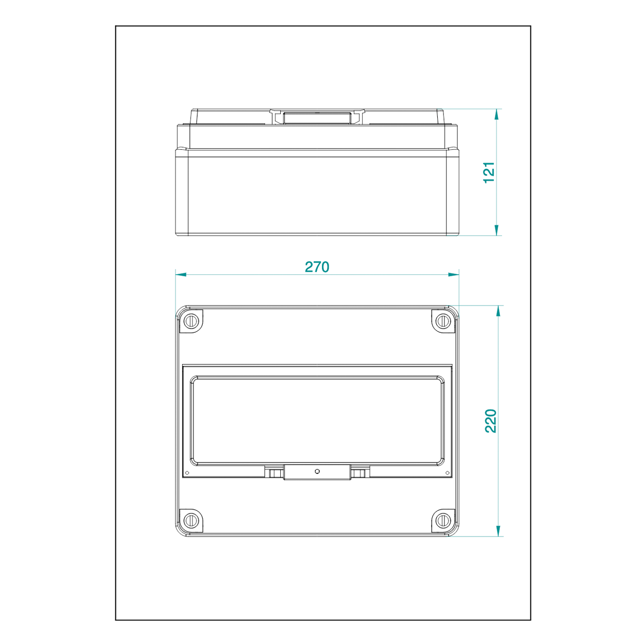 1-reihig für 13 Module