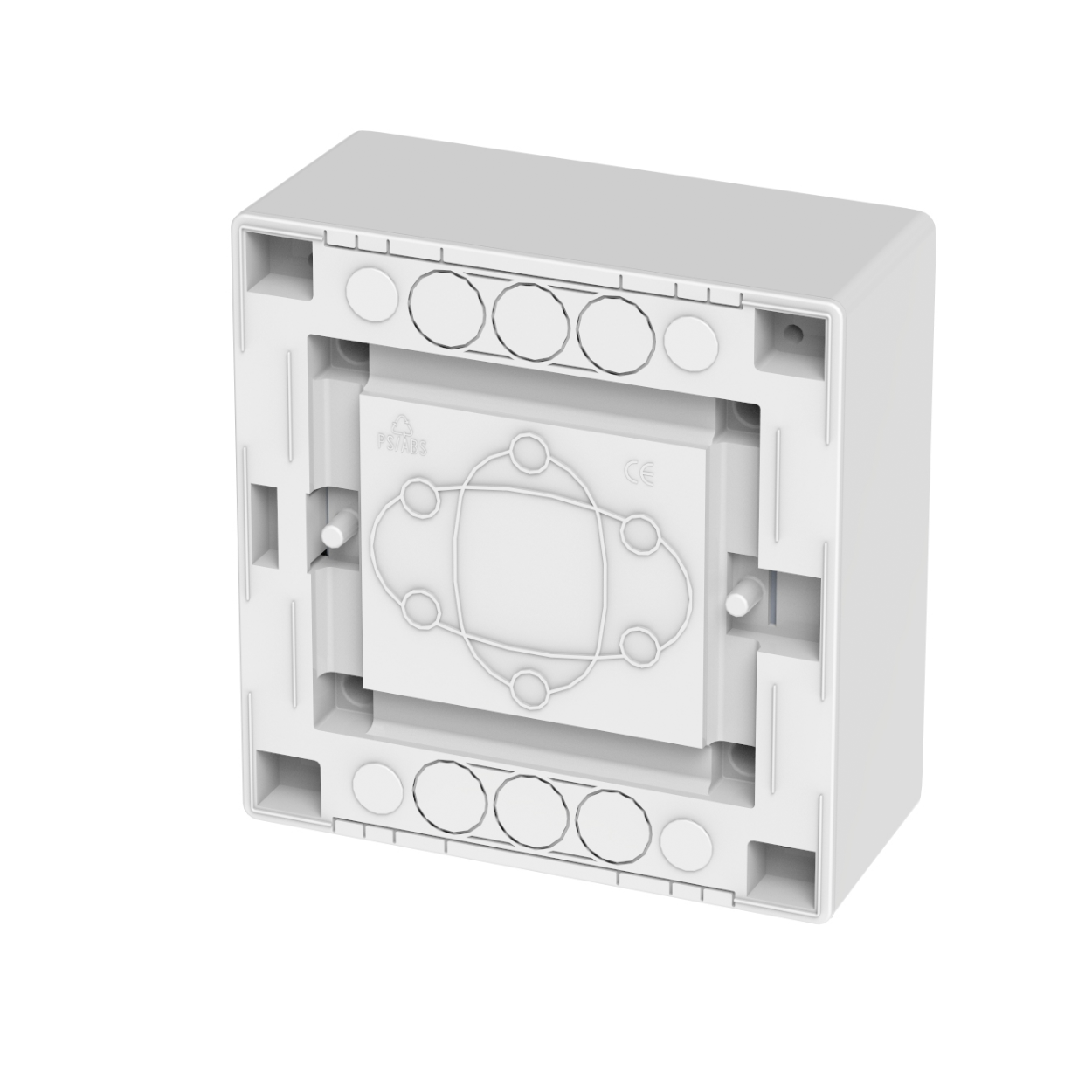 Aufputz / Verteilerkasten / Sicherungskasten / Kleinverteiler / IP40 / mit PE N Klemmen / weiß / Tür getönt / 1-reihig für 6 Module