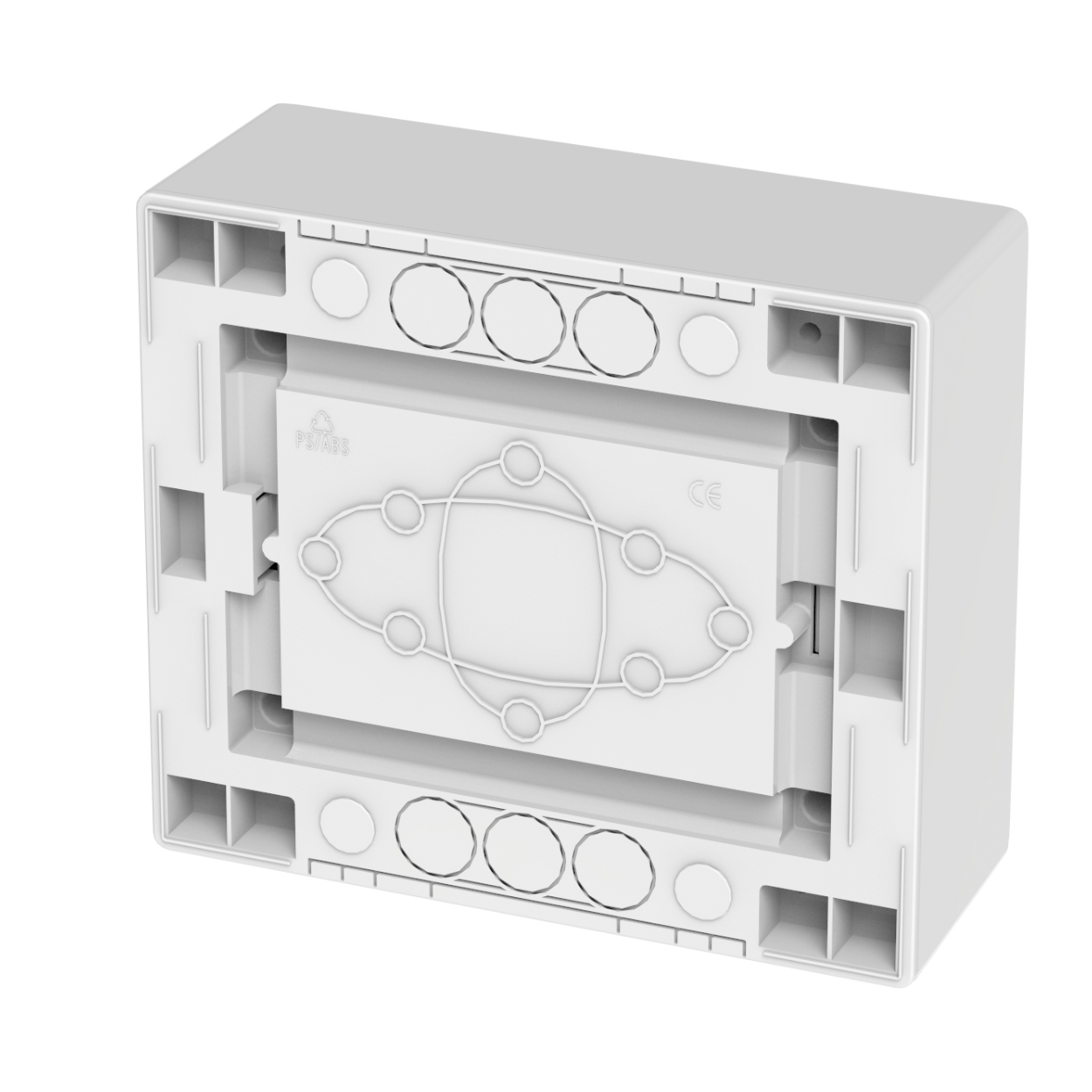 Aufputz / Verteilerkasten / Sicherungskasten / Kleinverteiler / IP40 / mit PE N Klemmen / weiß / Tür getönt / 1-reihig für 8 Module