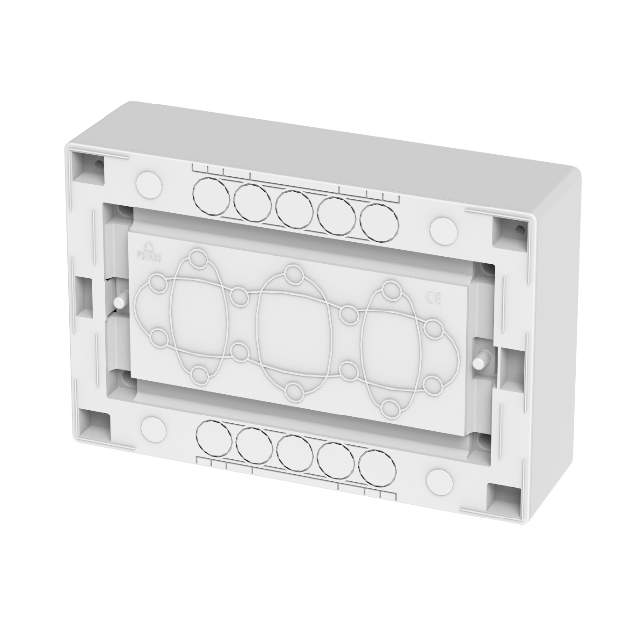 Aufputz / Verteilerkasten / Sicherungskasten / Kleinverteiler / IP40 / mit PE N Klemmen / weiß / Tür getönt / 1-reihig für 12 Module
