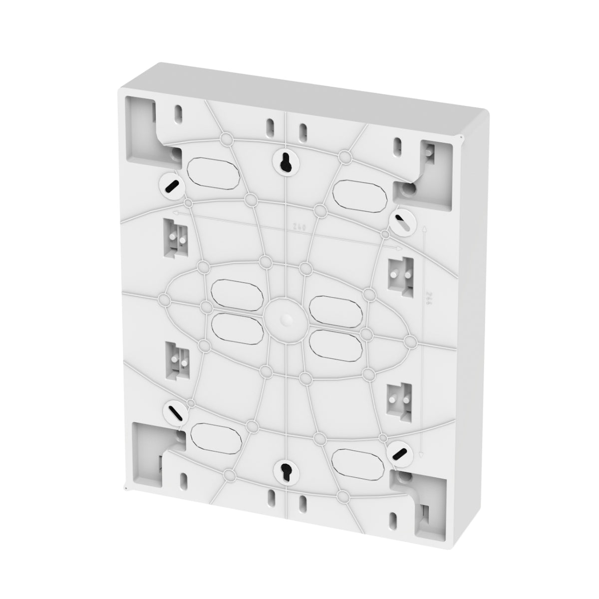 Aufputz / Verteilerkasten / Sicherungskasten / Kleinverteiler / IP40 / mit PE N Klemmen / weiß / Tür getönt / 2-reihig für 24 Module